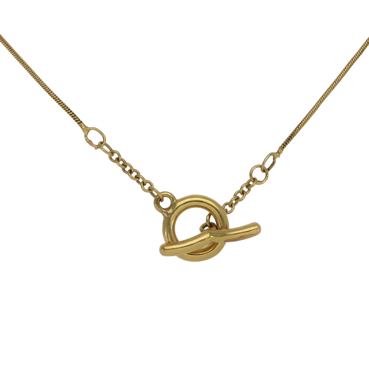 18ct Gold Topaz Fancy Necklace 16"