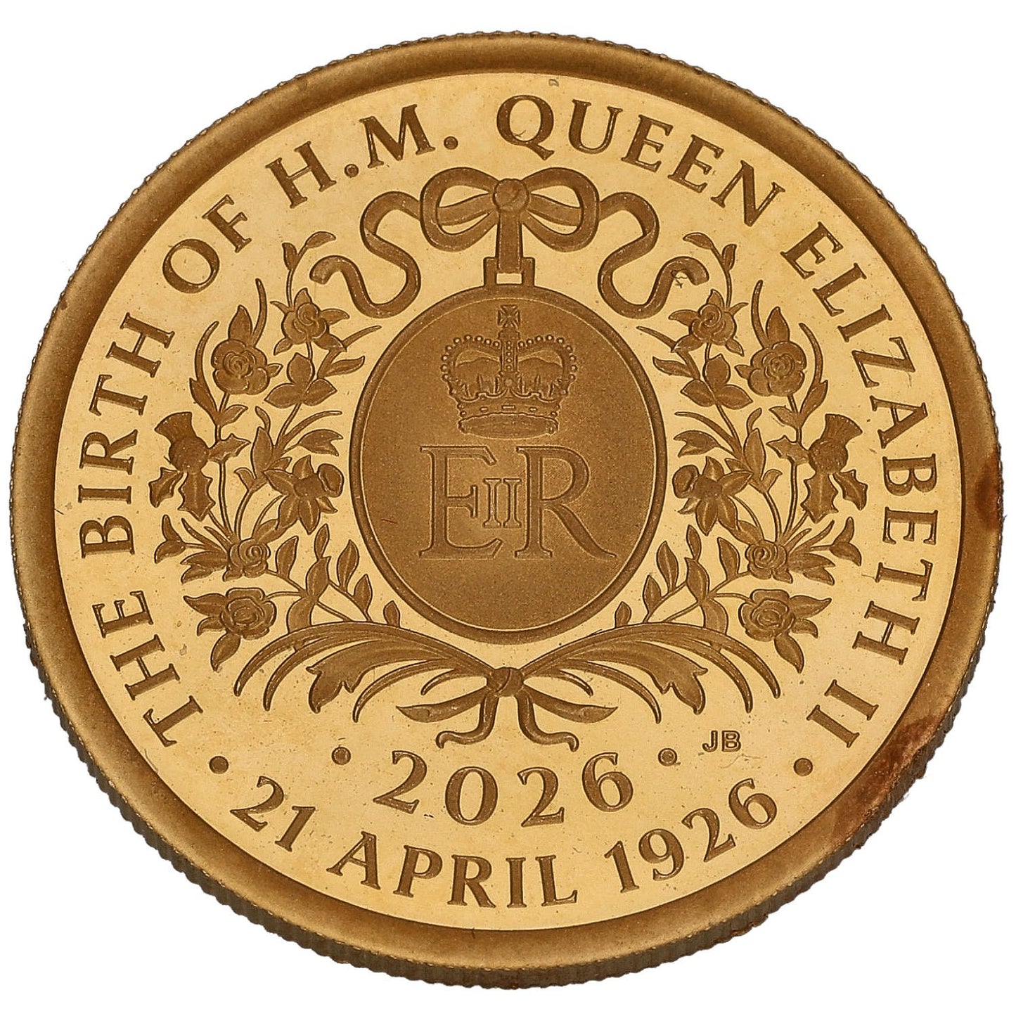 22ct Gold Century Of Queen Elizabeth Half Sovereign Coin 2026