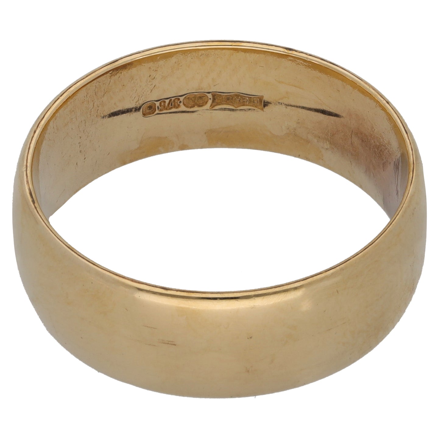 9ct Gold Plain Wedding Ring Size P