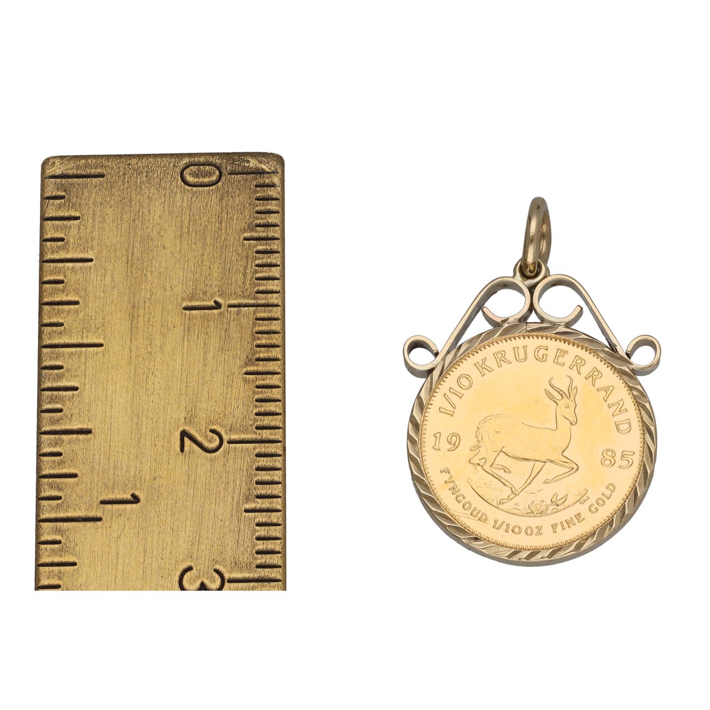 9ct Gold 1/10 OZ Krugerrand Coin Pendant