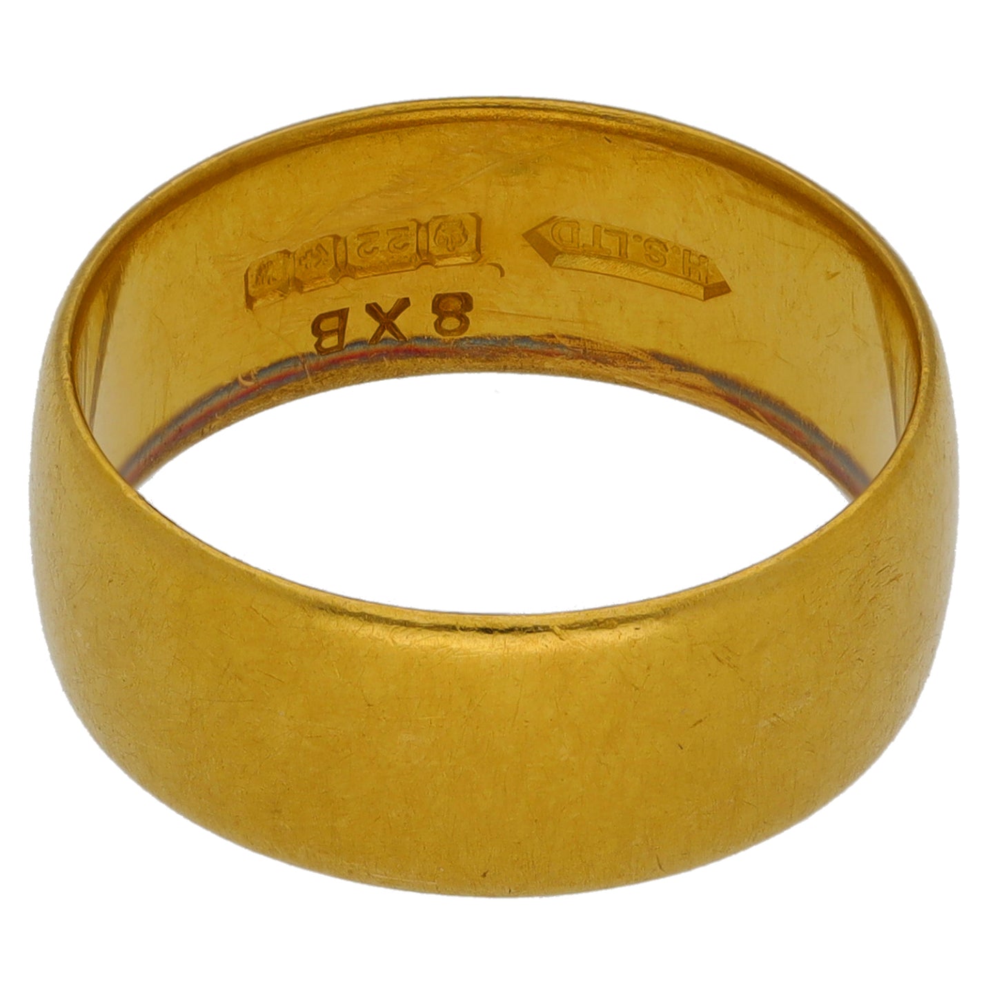 22ct Gold Plain Wedding Ring Size N