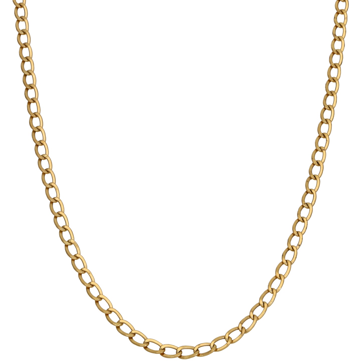 9ct Gold Curb Chain 18"