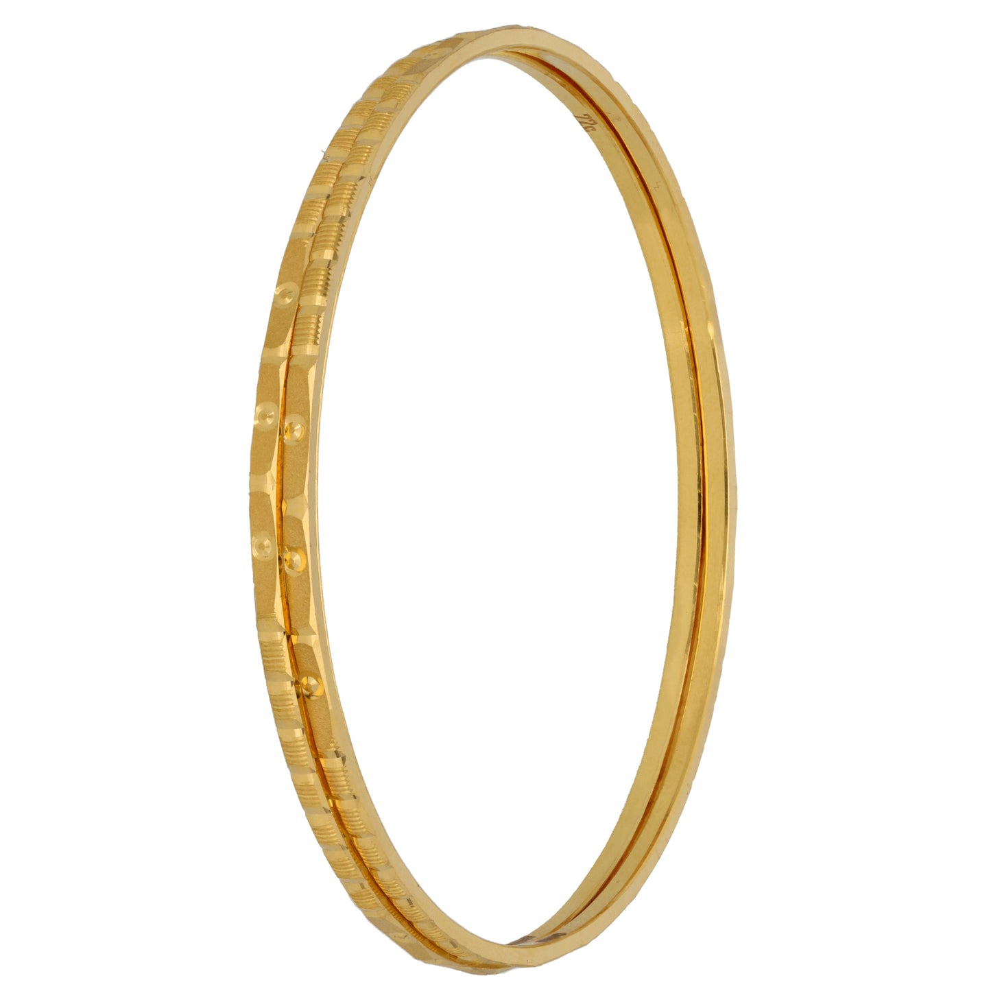 New 22ct Gold Ribbed Fancy Bangle