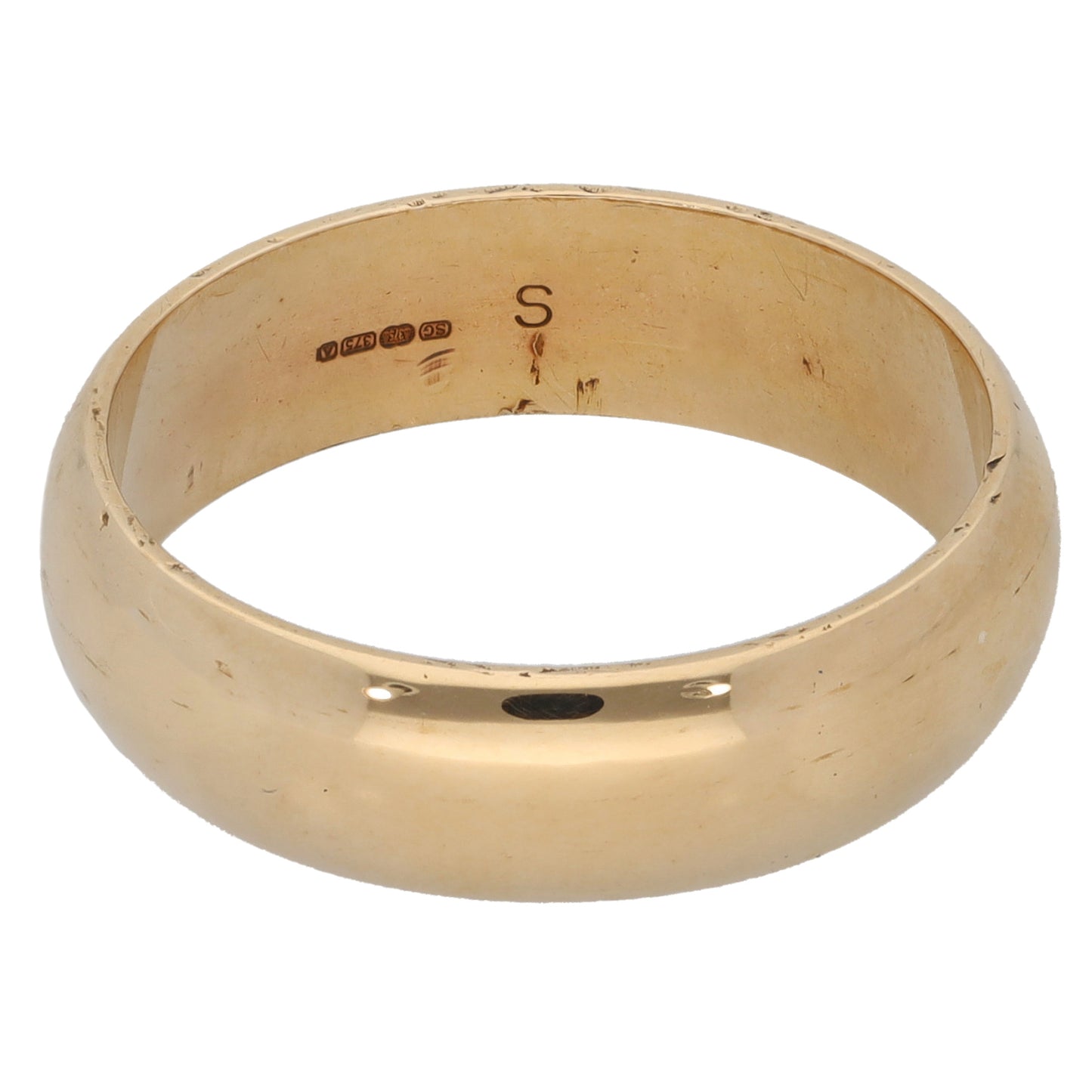 9ct Gold Plain Wedding Ring Size R