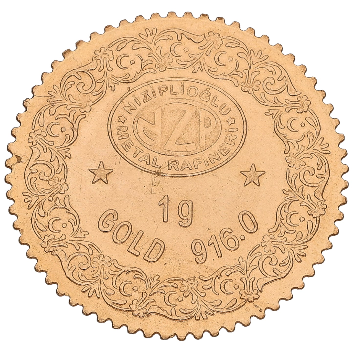 22ct 1g Gold Coin Bar