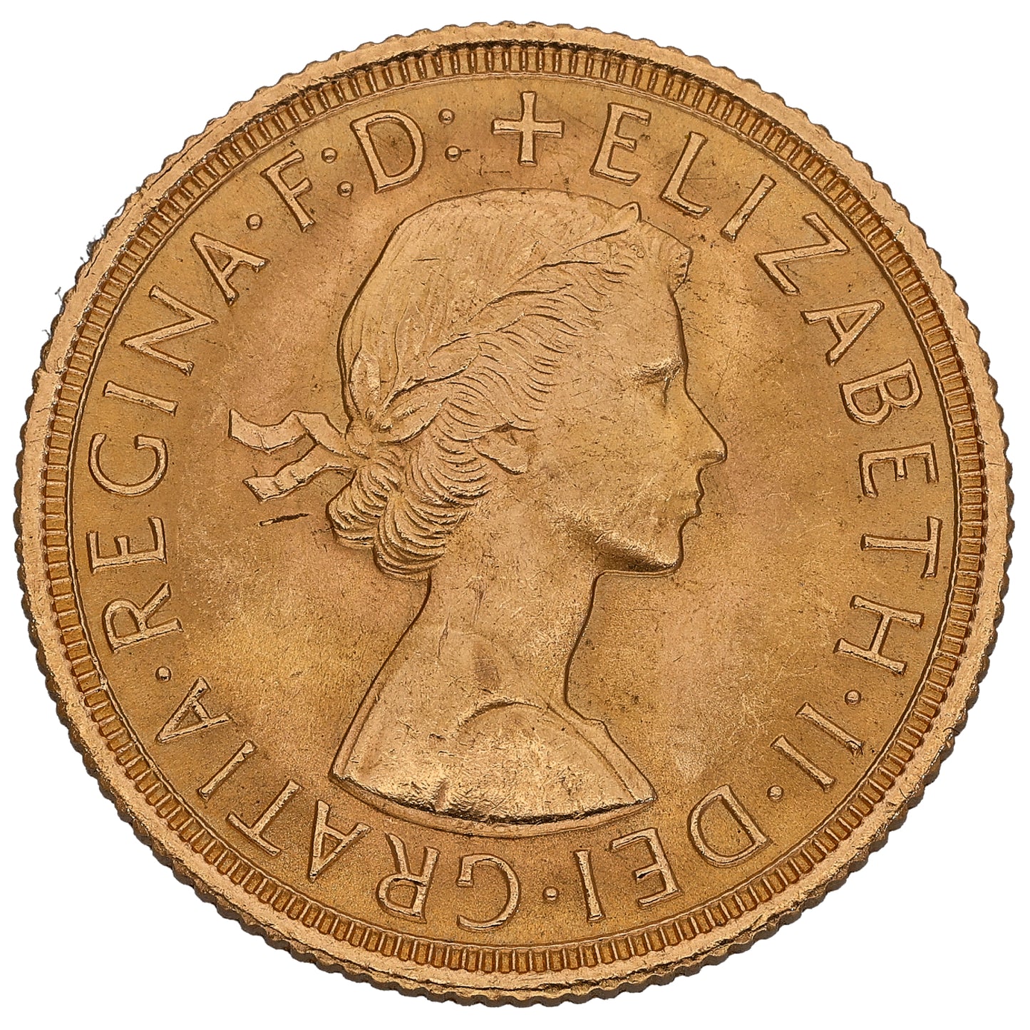 22ct Gold Queen Elizabeth II Full Sovereign Coin 1962