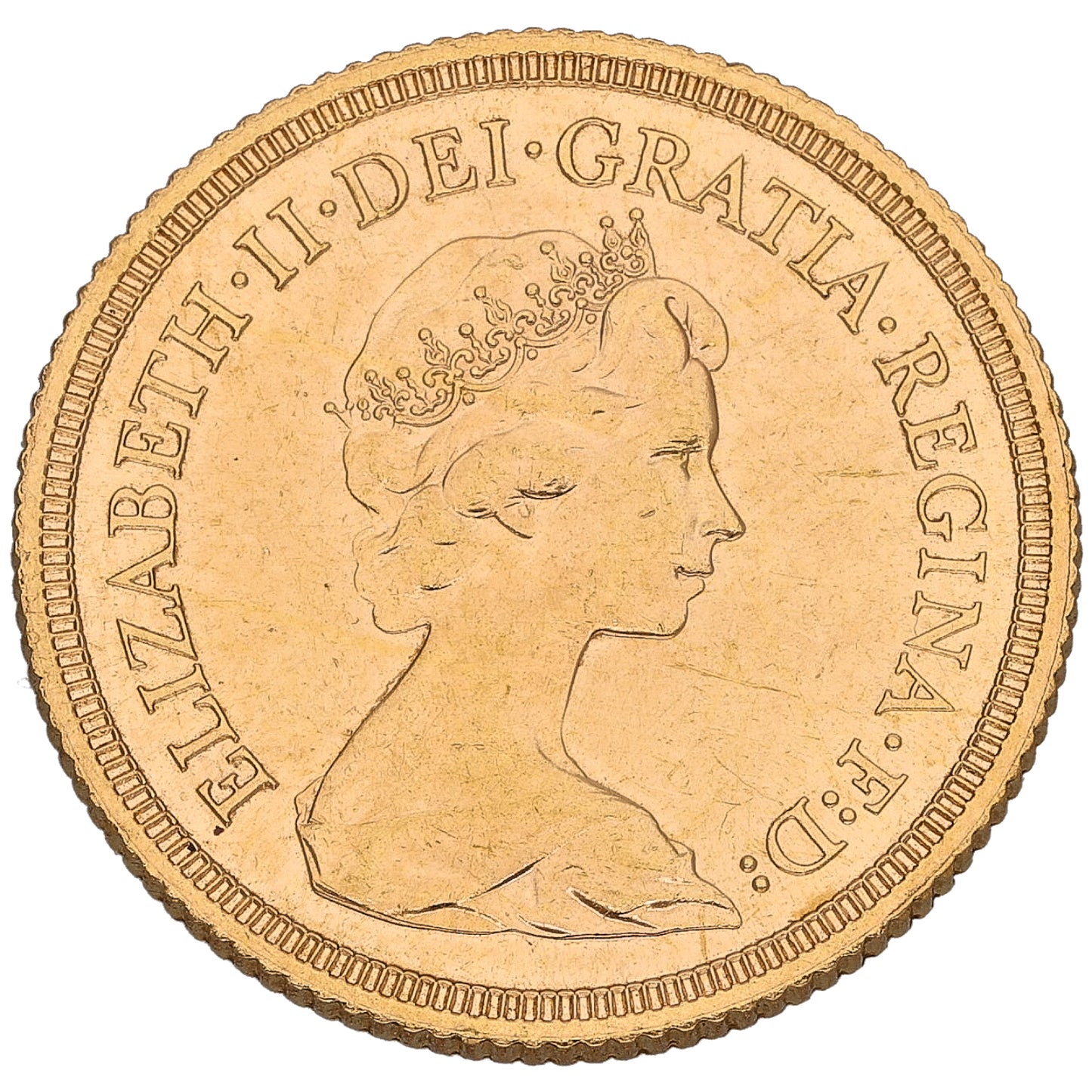 22ct Gold Queen Elizabeth II Full Sovereign Coin 1974