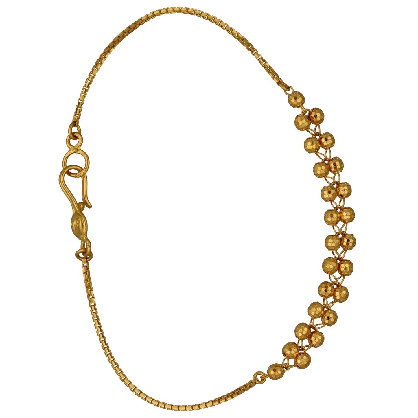 New 22ct Gold Fancy Cluster Bead Bracelet
