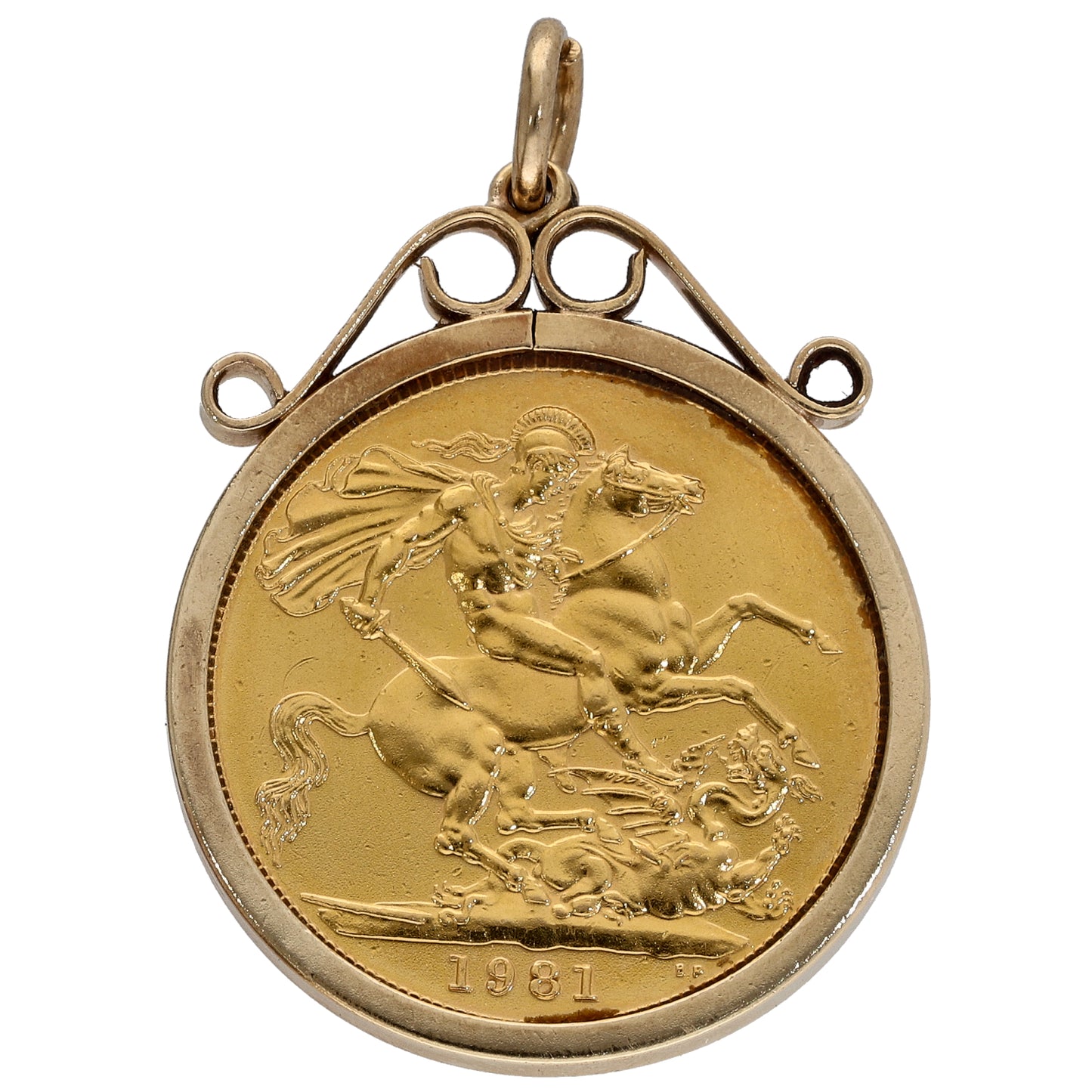 9ct Gold Full Sovereign Coin Pendant