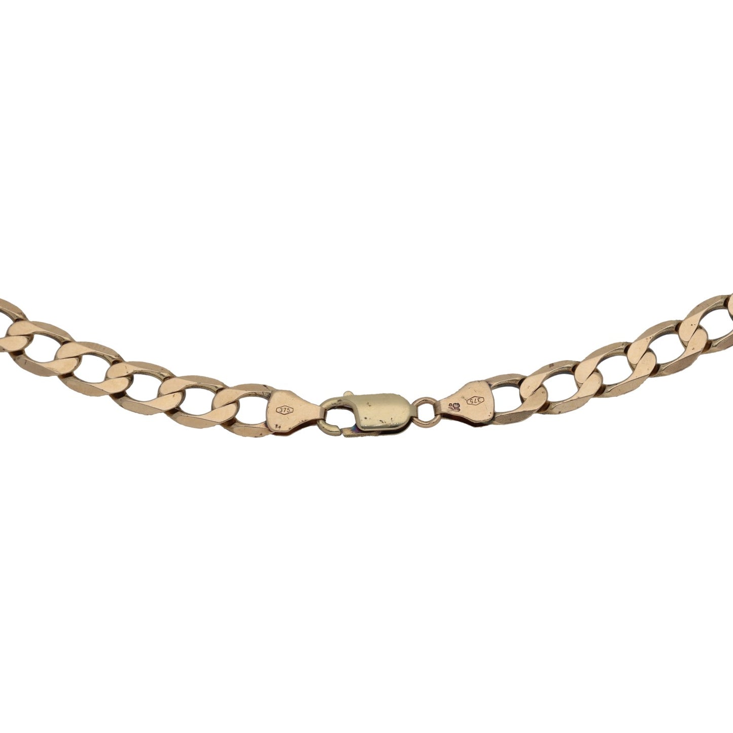 9ct Gold Curb Chain 22"