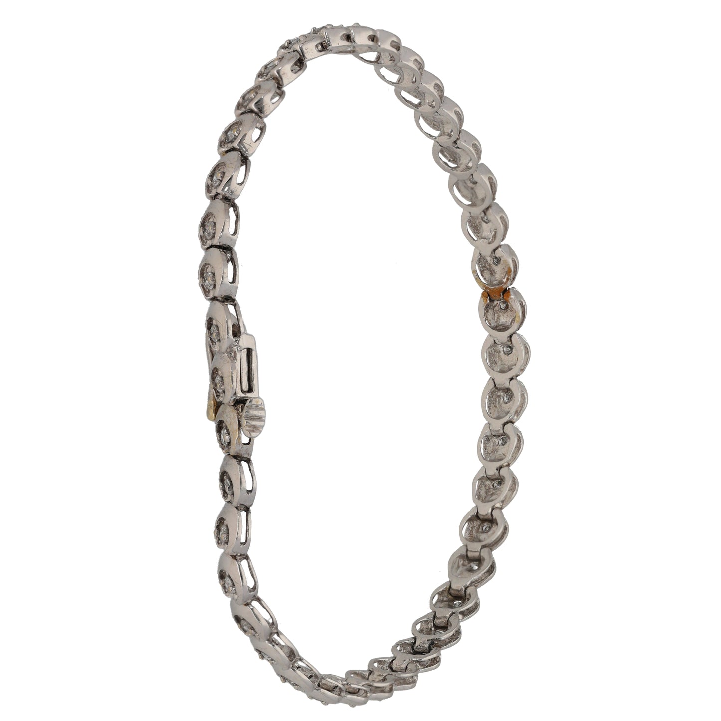 9ct White Gold 0.75ct Diamond Line/Tennis Bracelet