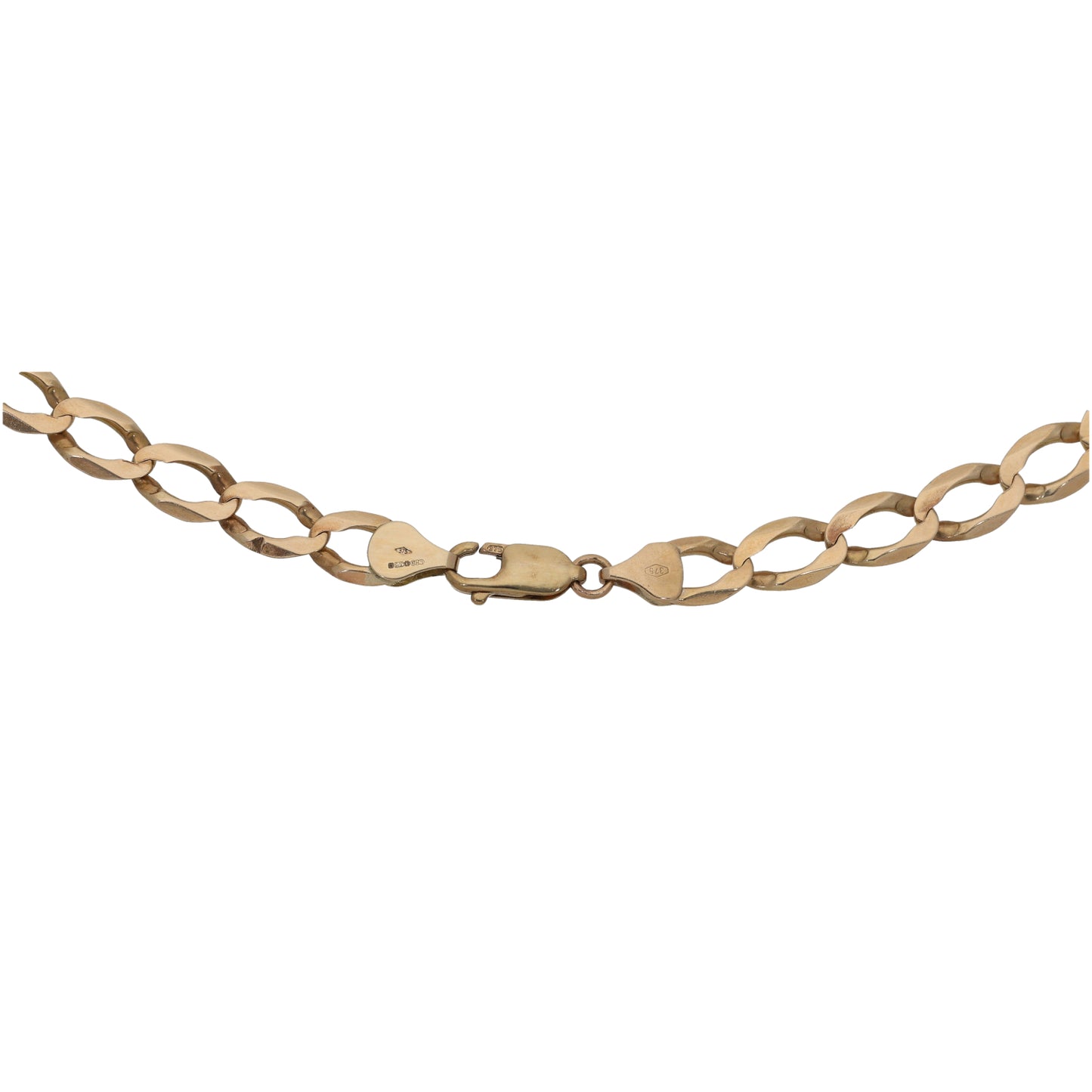 9ct Gold Curb Chain 26"