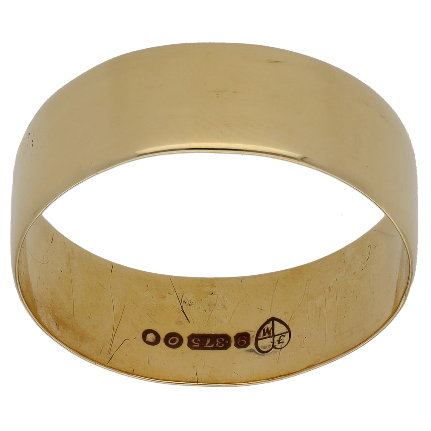 9ct Gold Plain Wedding Ring Size W