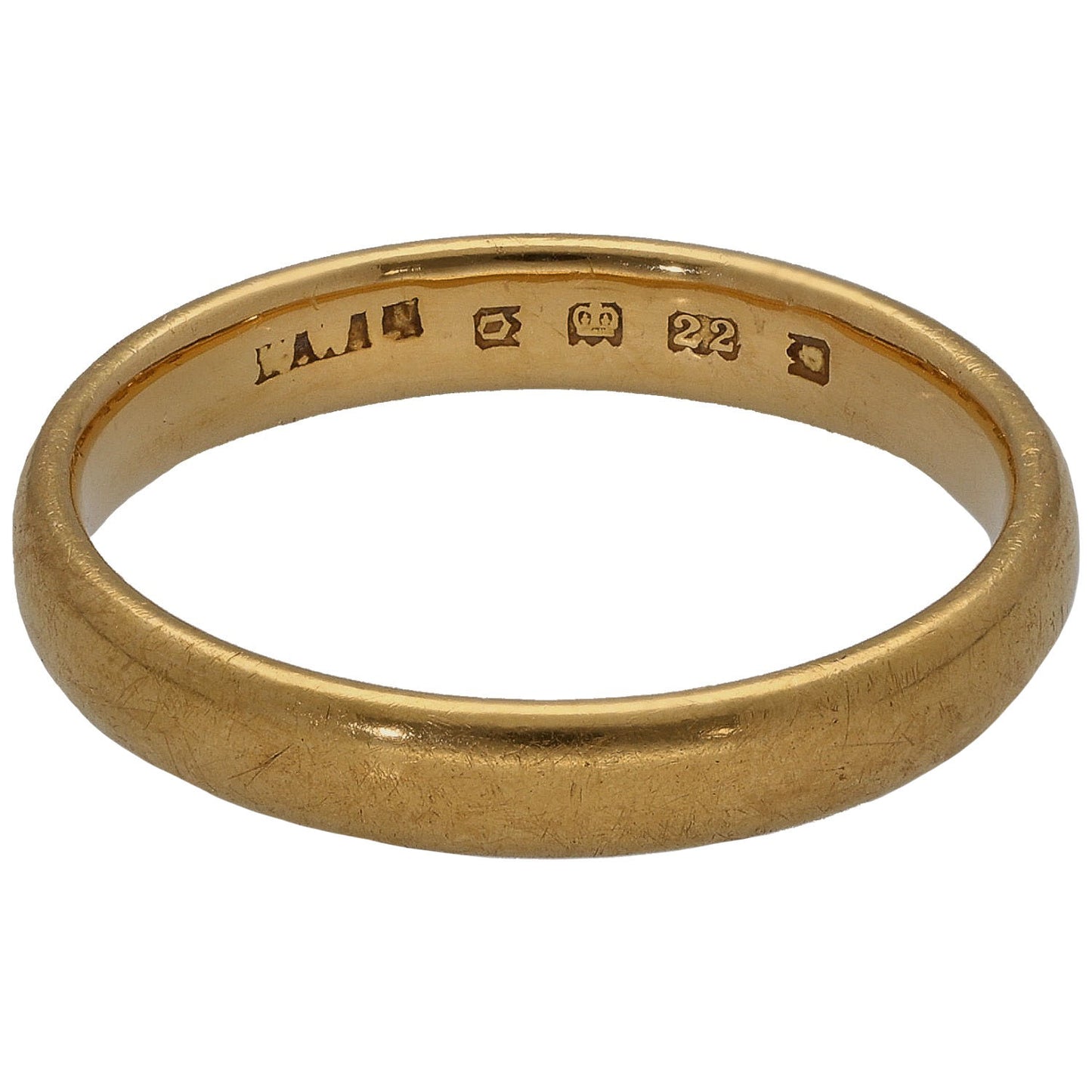 22ct Gold Plain Wedding Ring Size N