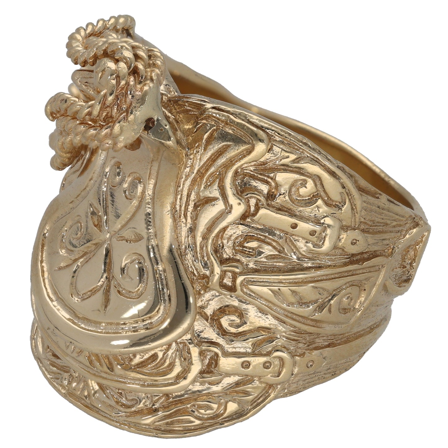 9ct Gold Saddle Ring Size Y