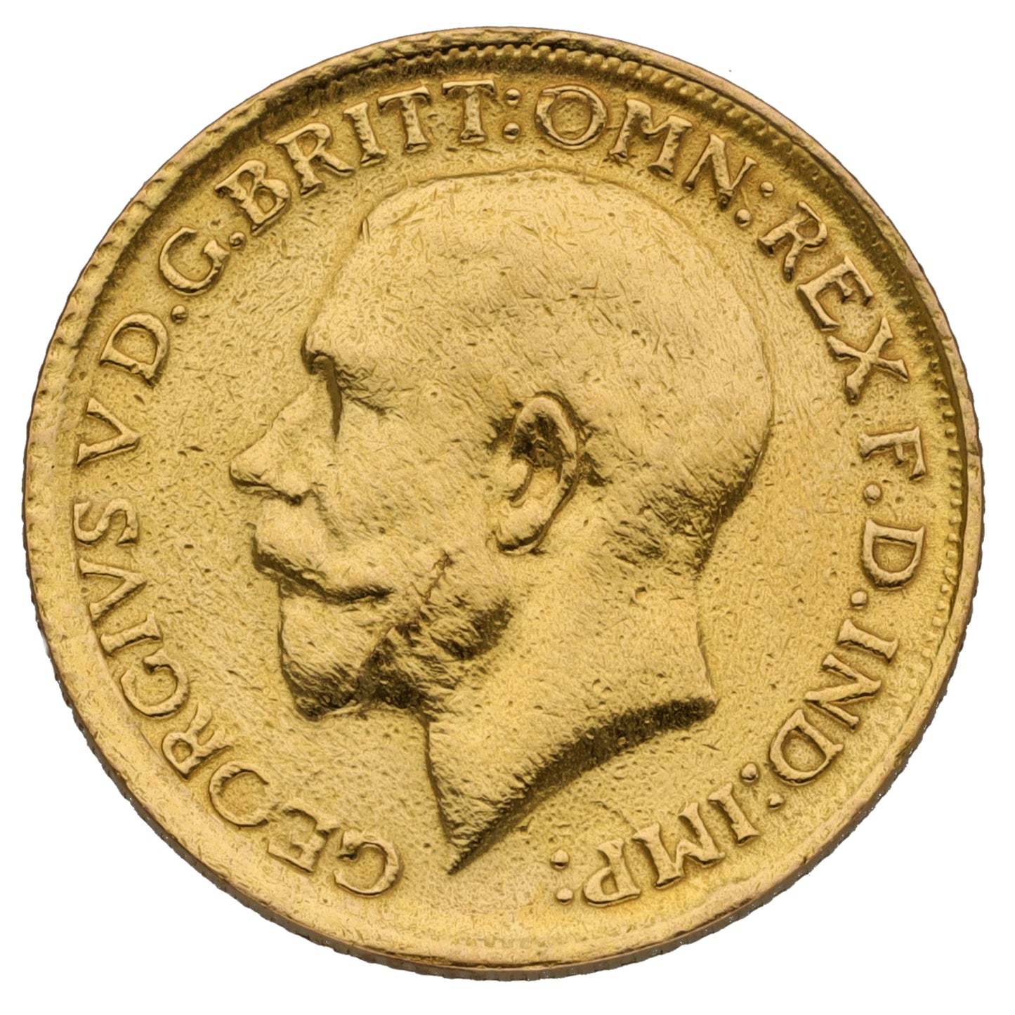 22ct Gold King George V Full Sovereign Coin 1918