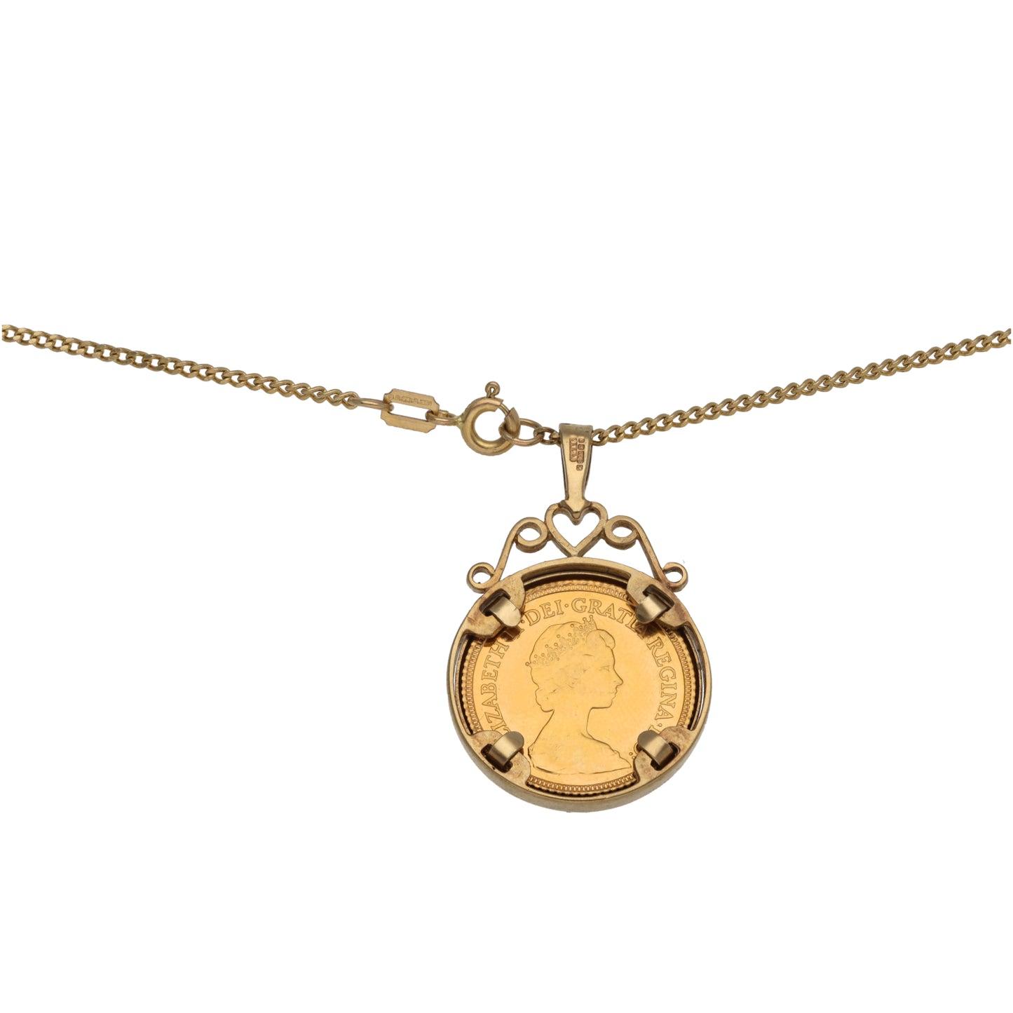 9ct Gold Coin Pendant With Chain