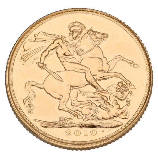 22ct Gold Queen Elizabeth II Full Sovereign Coin 2010