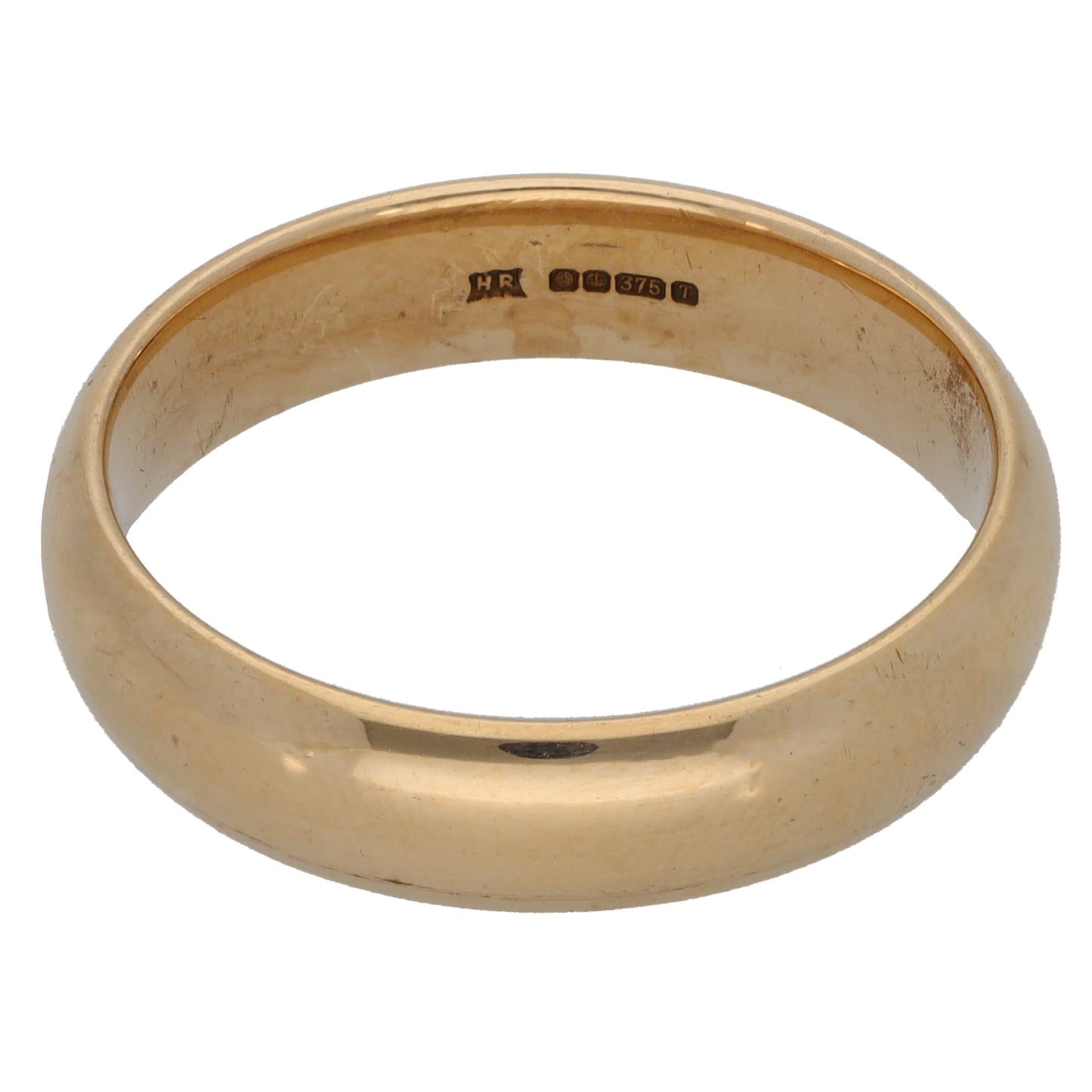 9ct Gold Plain Wedding Ring Size S