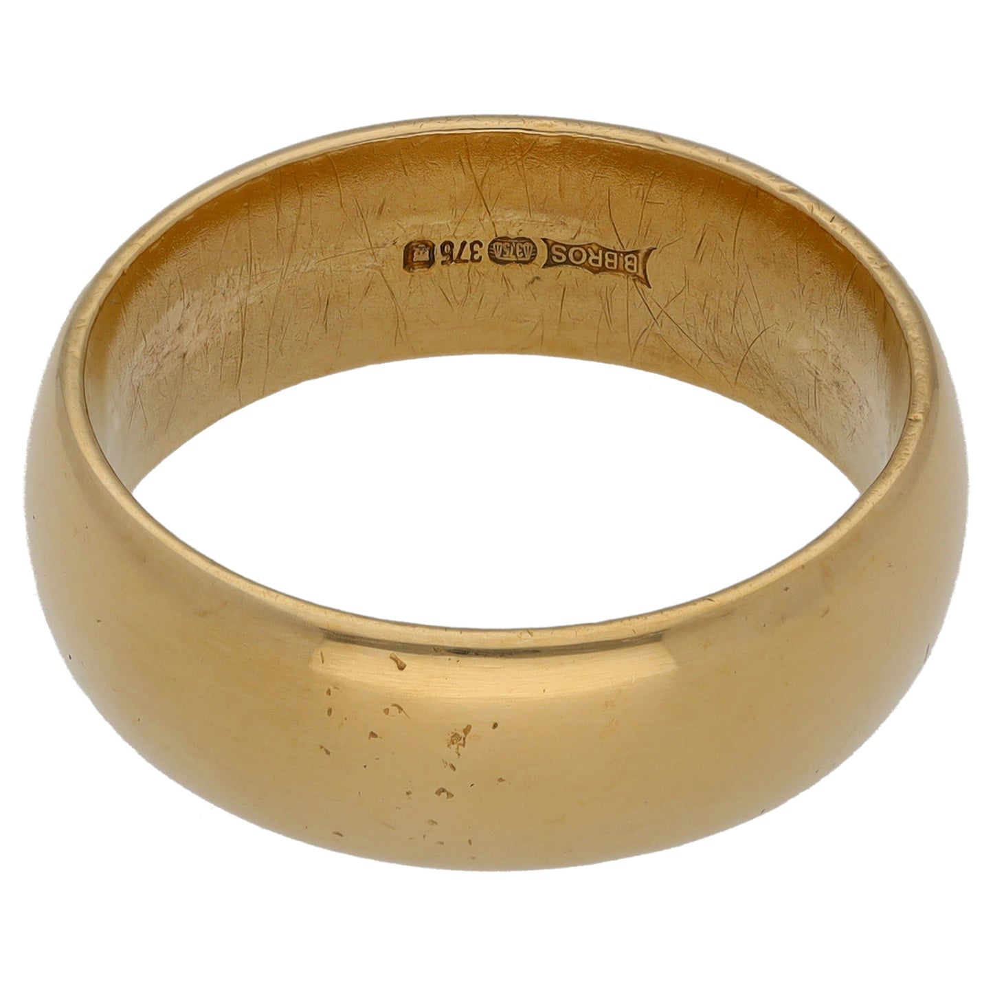 9ct Gold Plain Wedding Ring Size S