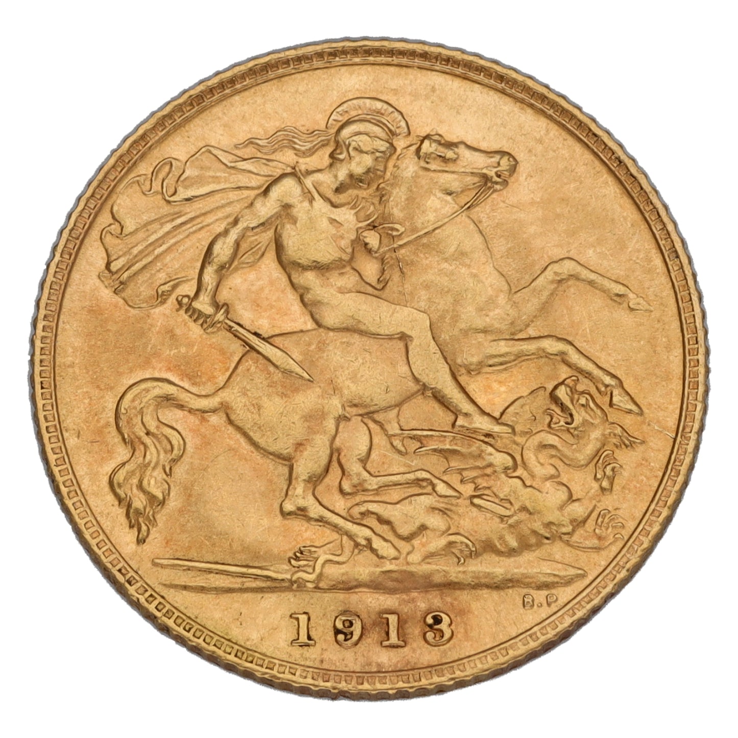 22ct Gold King George V Half Sovereign Coin 1913