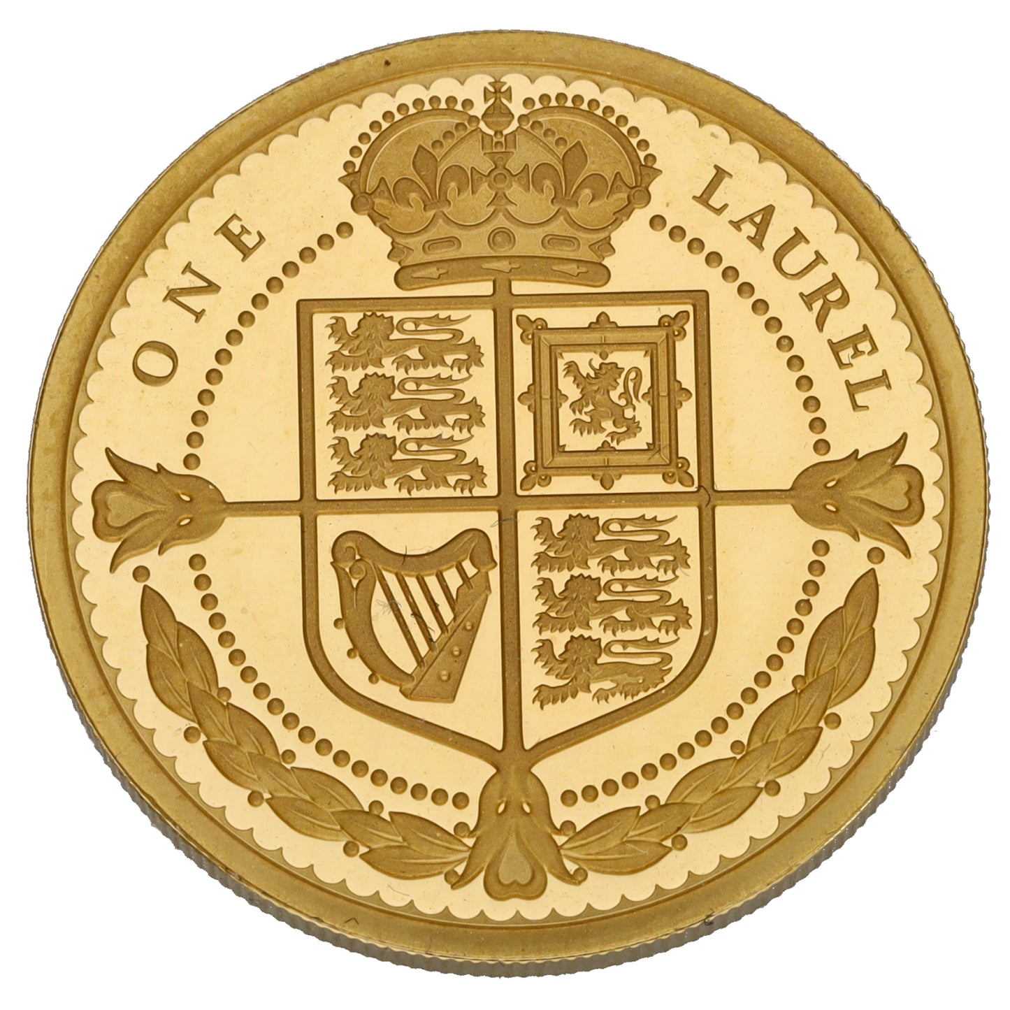 22ct Gold Queen Elizabeth II One Laurel Coin 2020