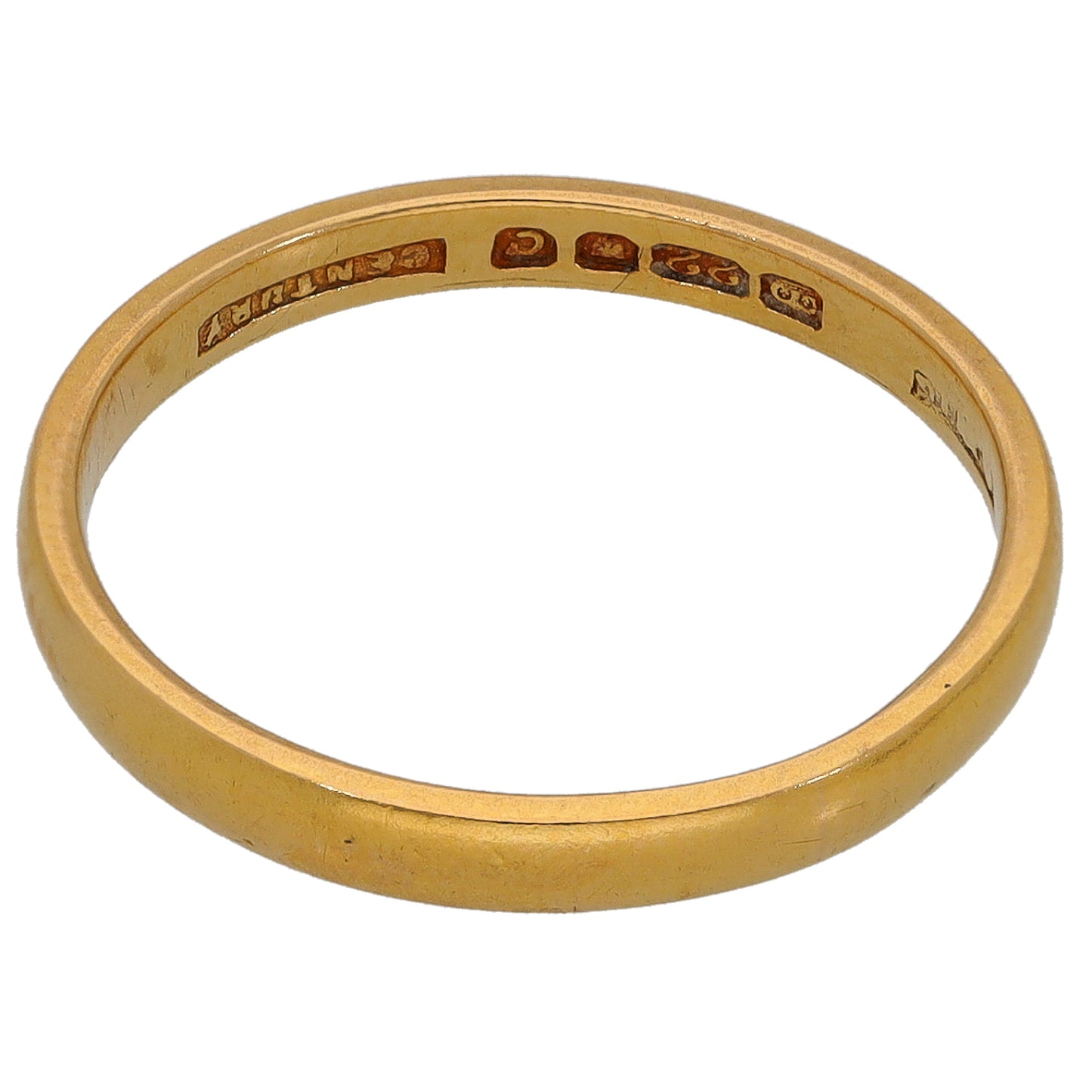 22ct Gold Plain Wedding Ring Size N