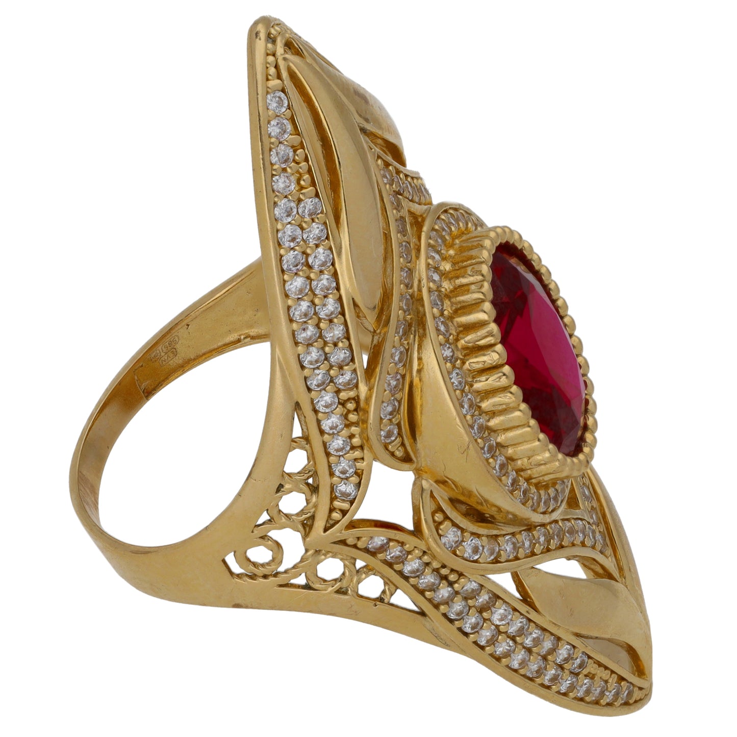 14ct Gold Imitation Dress/Cocktail Ring Size Q