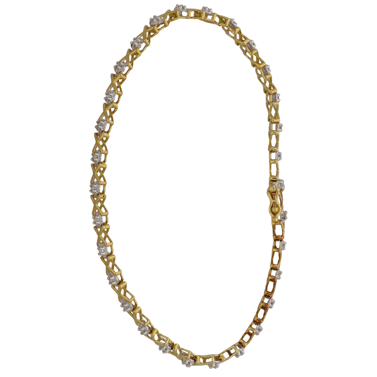 9ct Gold 0.15ct Round Diamond Fancy Bracelet