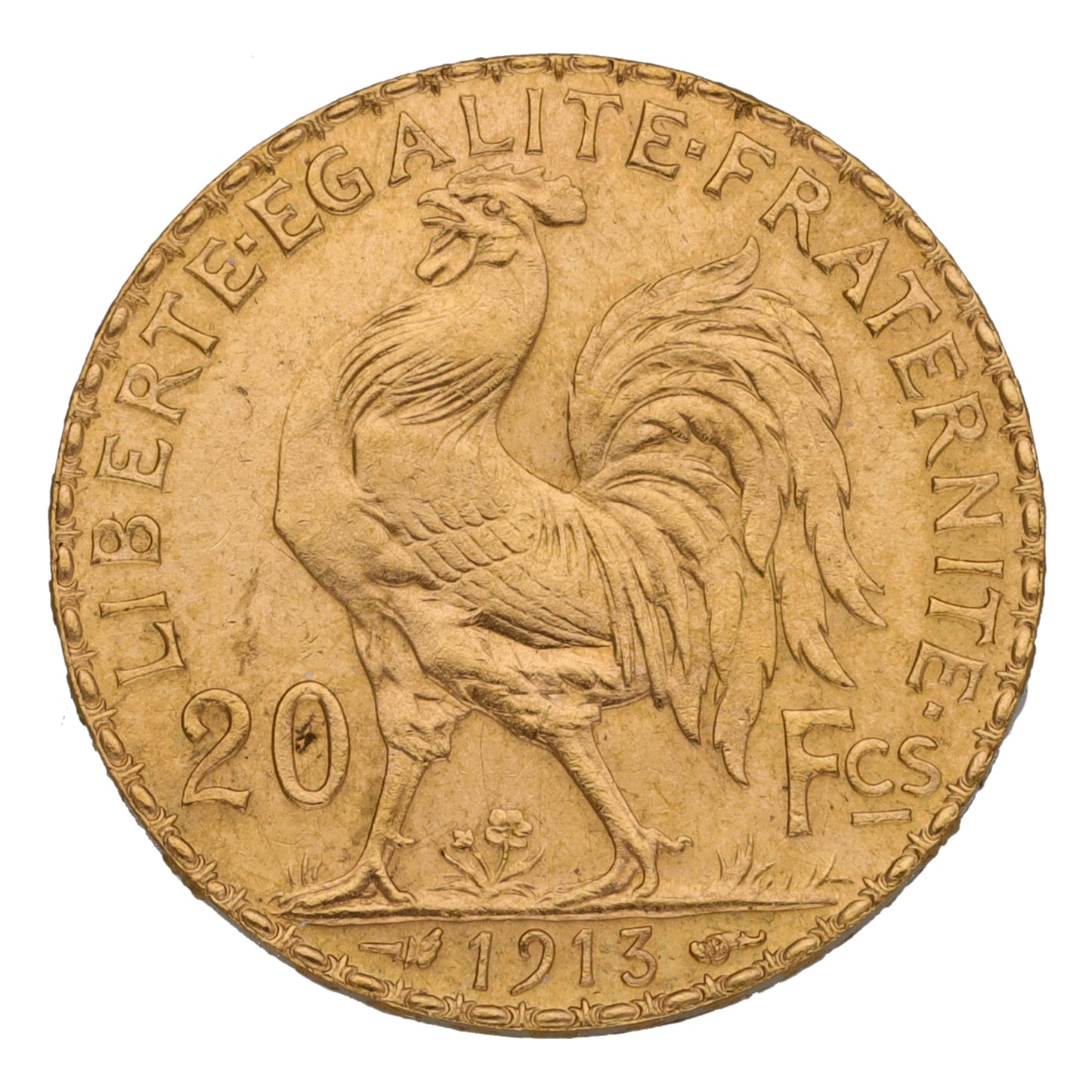 22ct Gold French 20 Francs Coin 1913