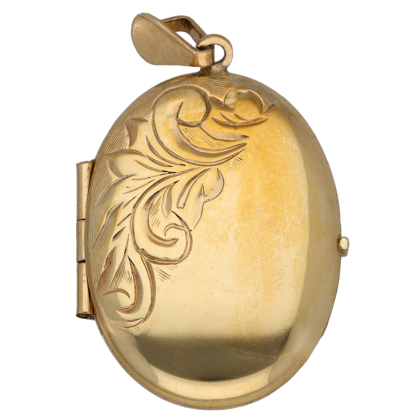 9ct Gold Patterned Locket Pendant