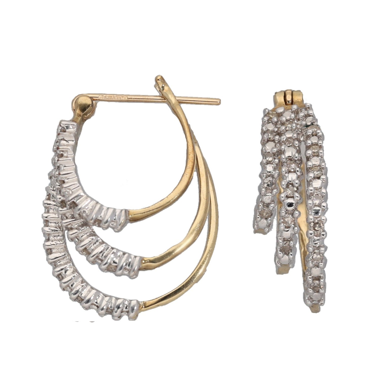 9ct Gold 0.38ct Diamond Dress/Cocktail Earrings