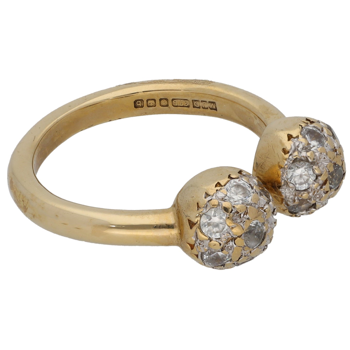 9ct Gold Cubic Zirconia Alternative Ring Size M