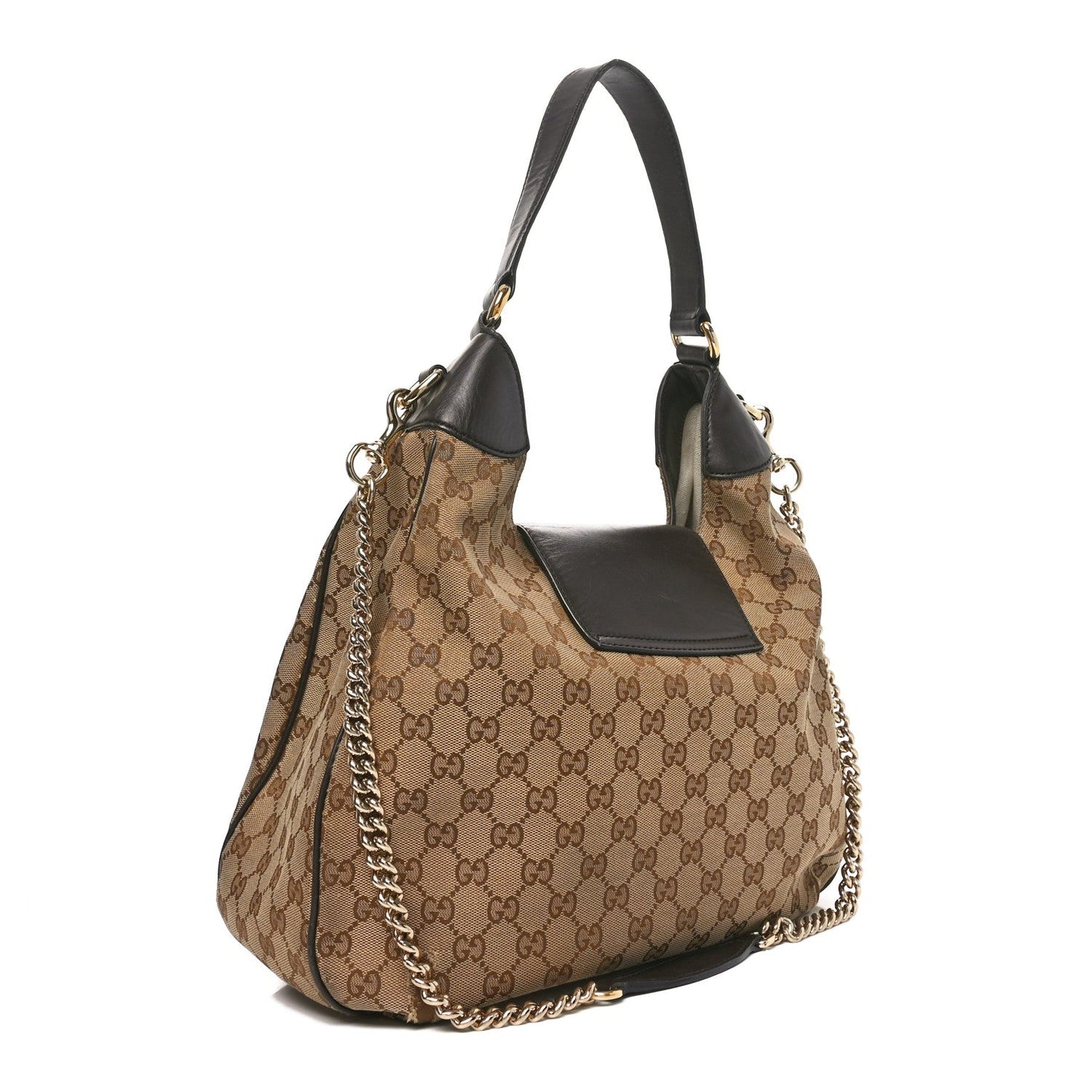 Gucci GG Monogram Canvas Hobo Bag - Beige, Ebony & Coccoa