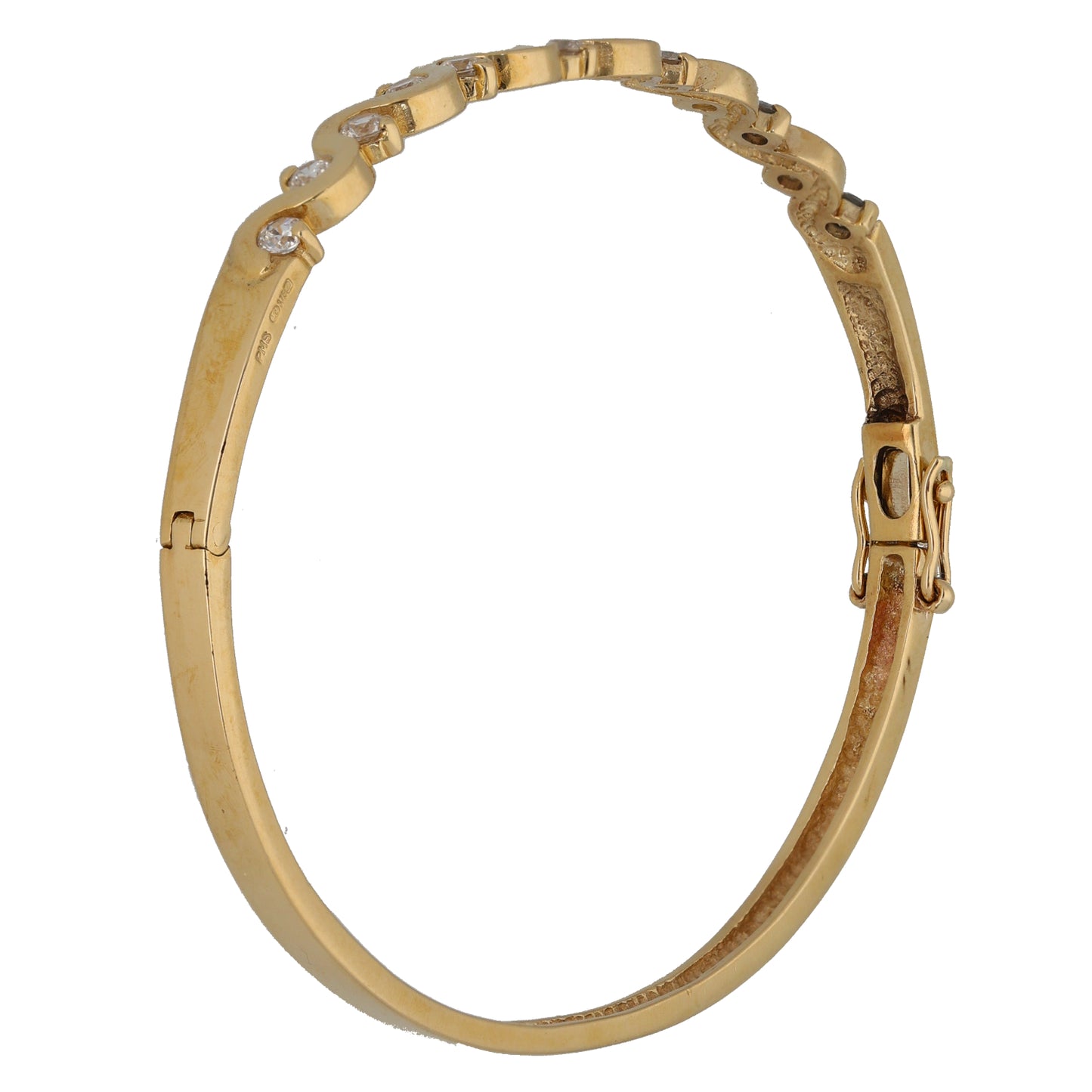 9ct Gold Cubic Zirconia Fancy Stone Set Bracelet