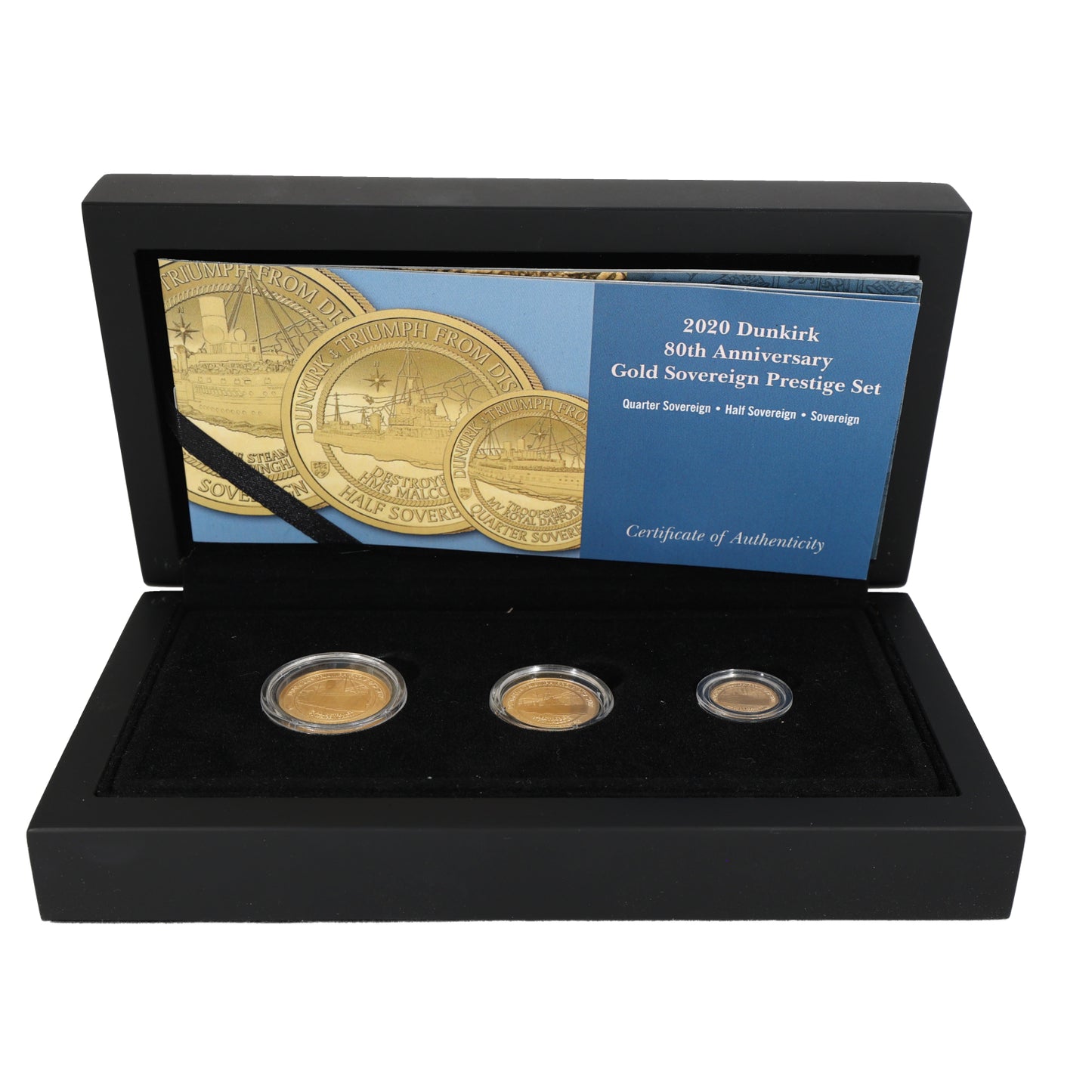 22ct Gold Dunkirk 80th Anniversary Sovereign Coin Set 2020