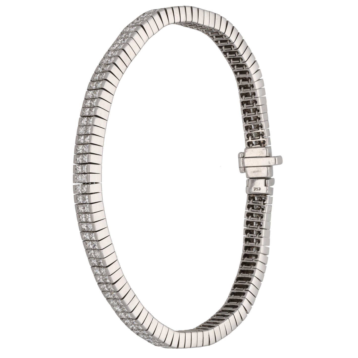 18ct White Gold 5.10ct Diamond Line/Tennis Bracelet