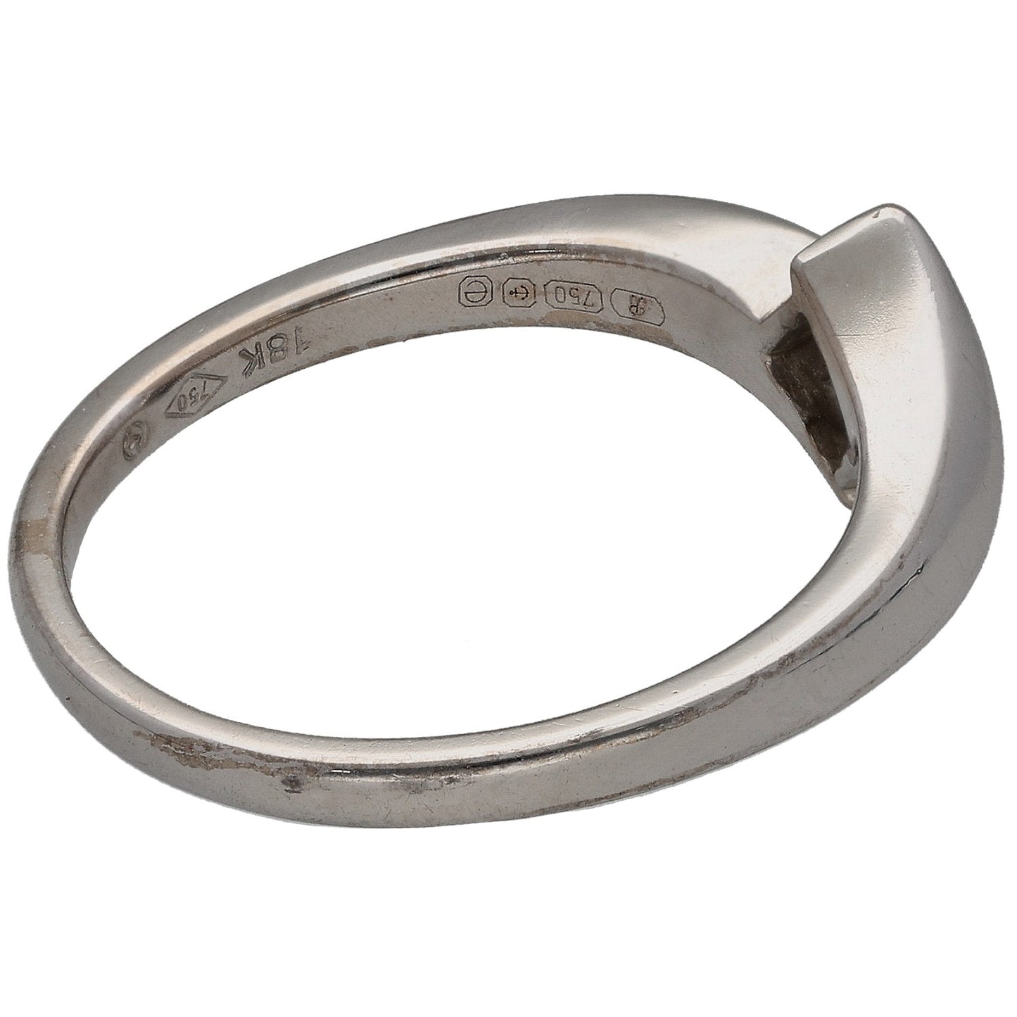 18ct White Gold 0.24ct Diamond Dress/Cocktail Ring Size P