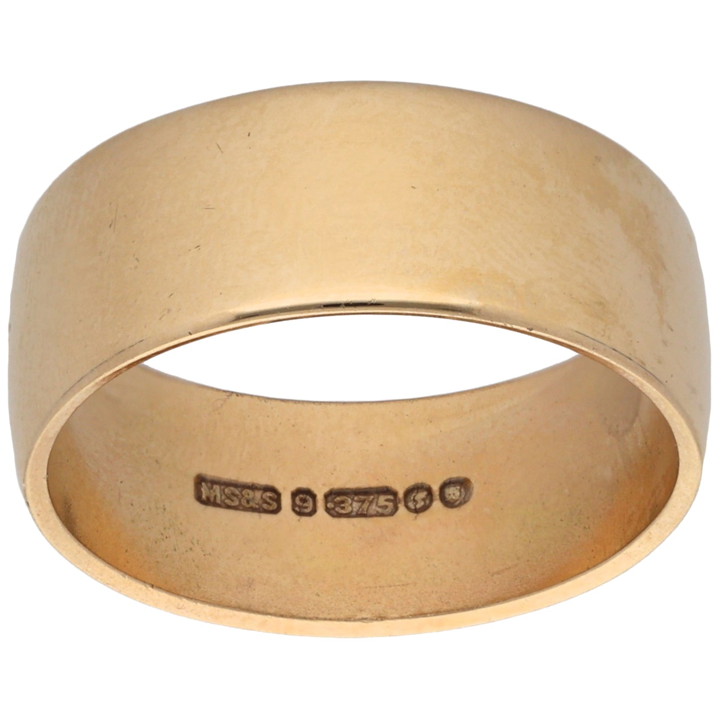 9ct Gold Plain Wedding Ring Size N