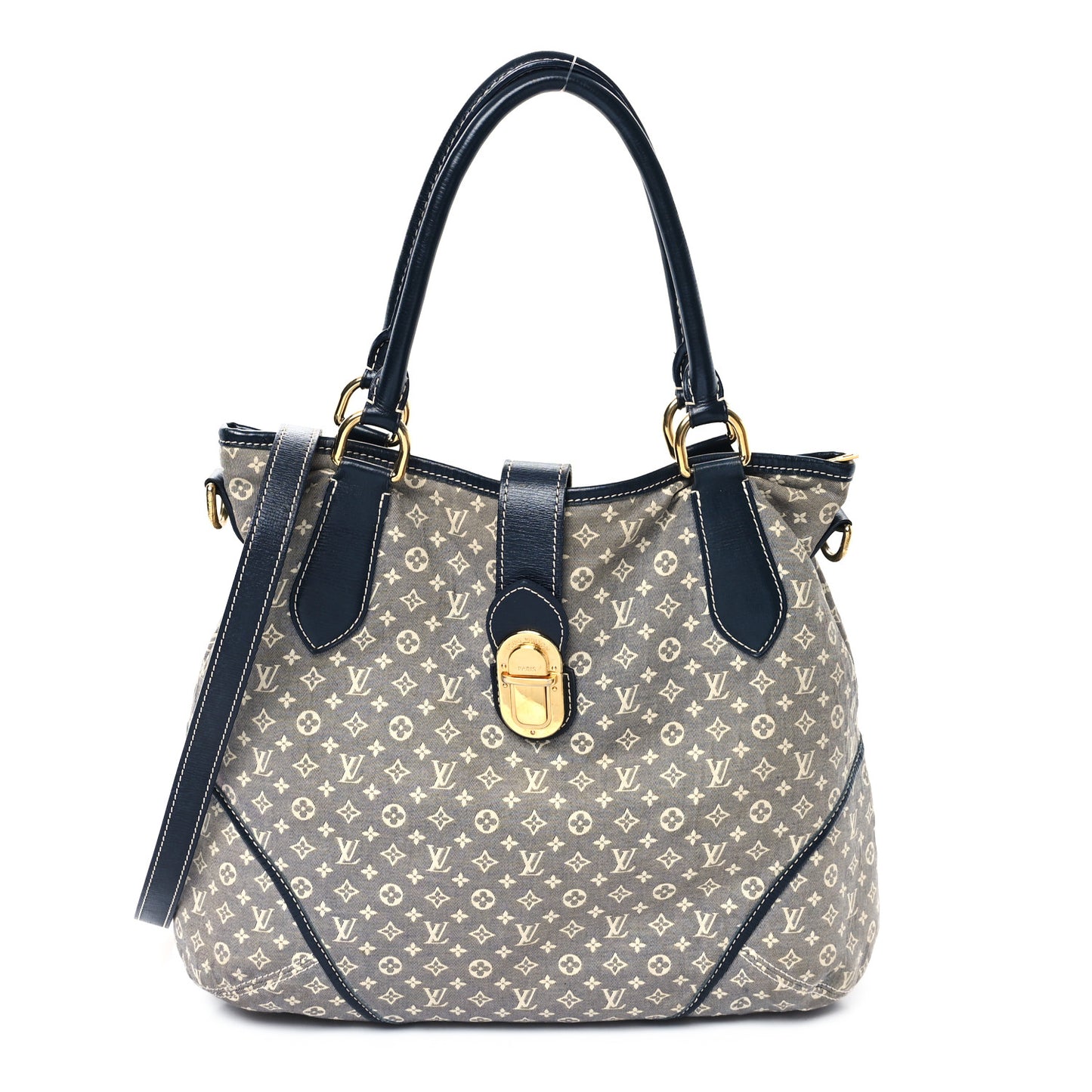 Louis Vuitton Elegie Monogram Mini Lin Coated Canvas Bag - Navy