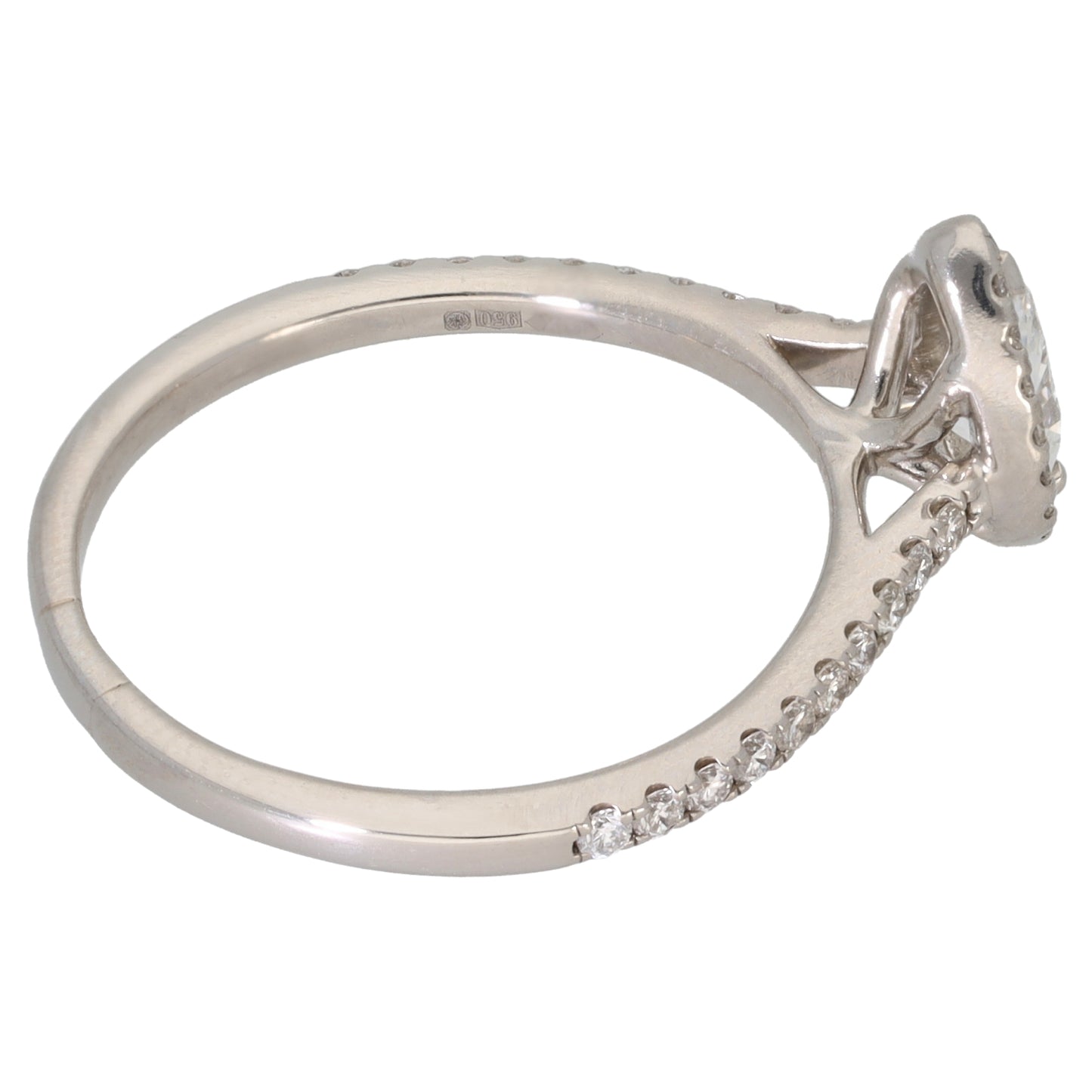 Platinum 0.795ct Diamond Dress/Cocktail Ring P