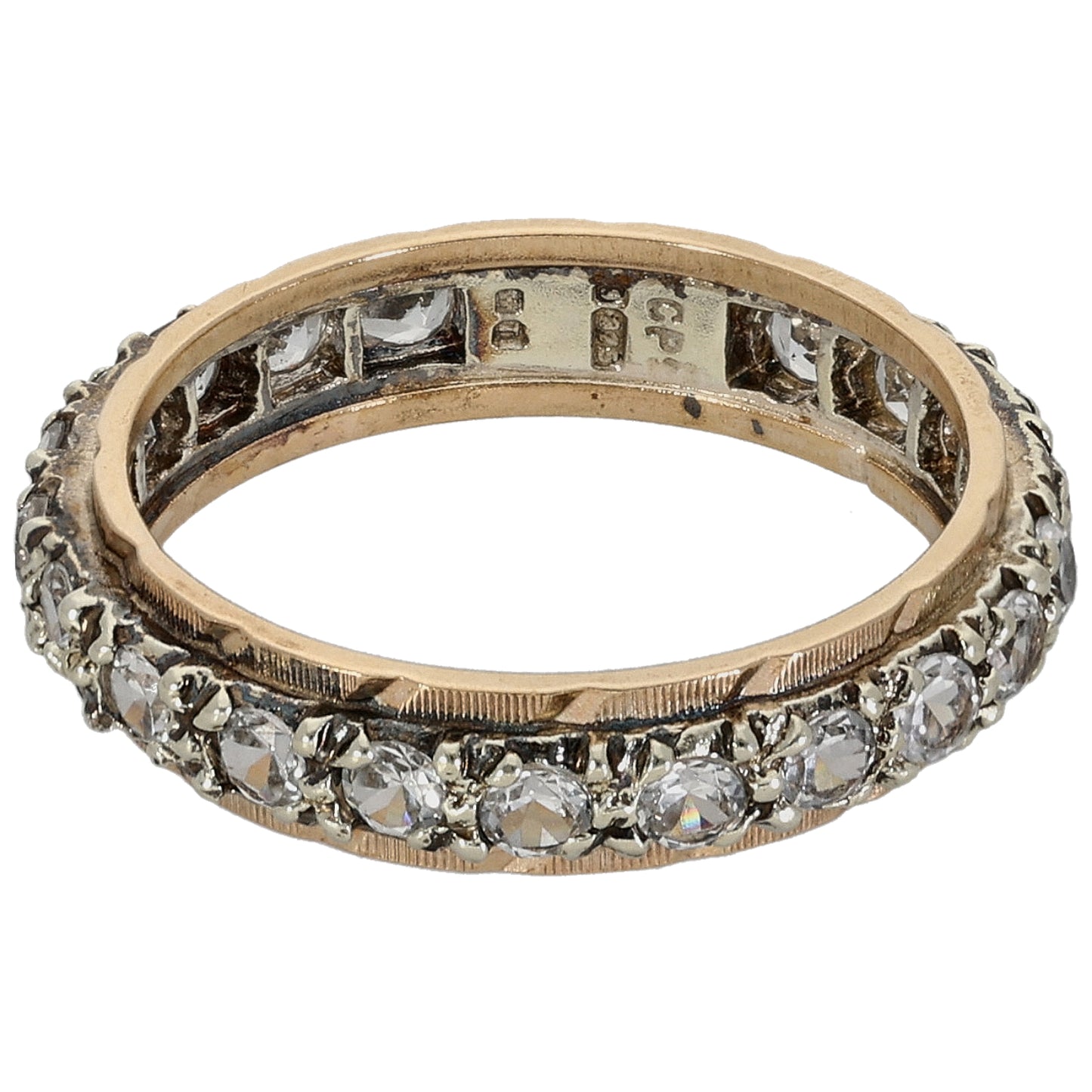 9ct Gold Cubic Zirconia Eternity Ring Size K