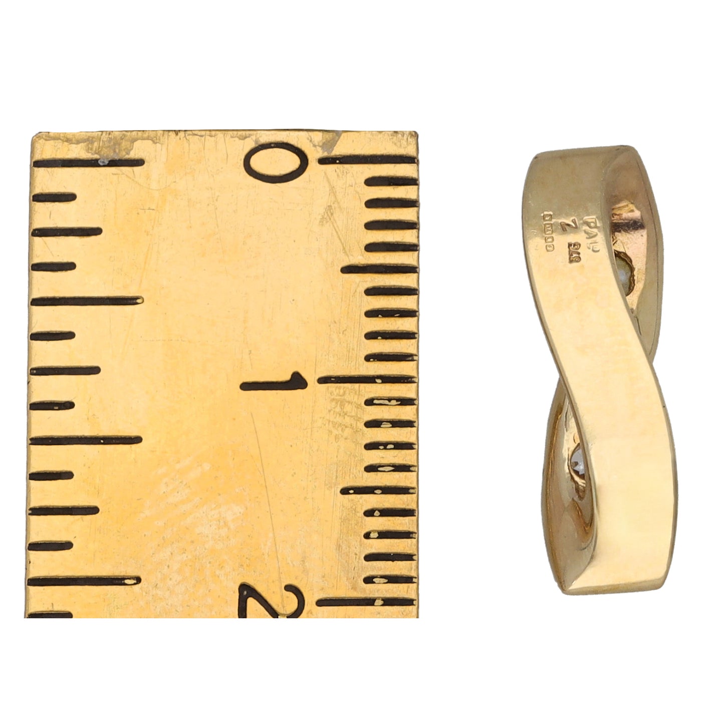 9ct Gold Cubic Zirconia Three Stone Pendant