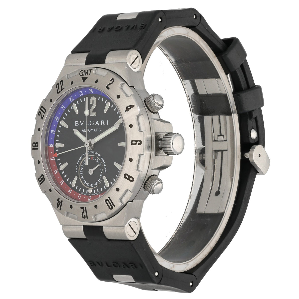 Bvlgari Diagono Professional GMT GMT40S 40mm Stainless Steel Watch