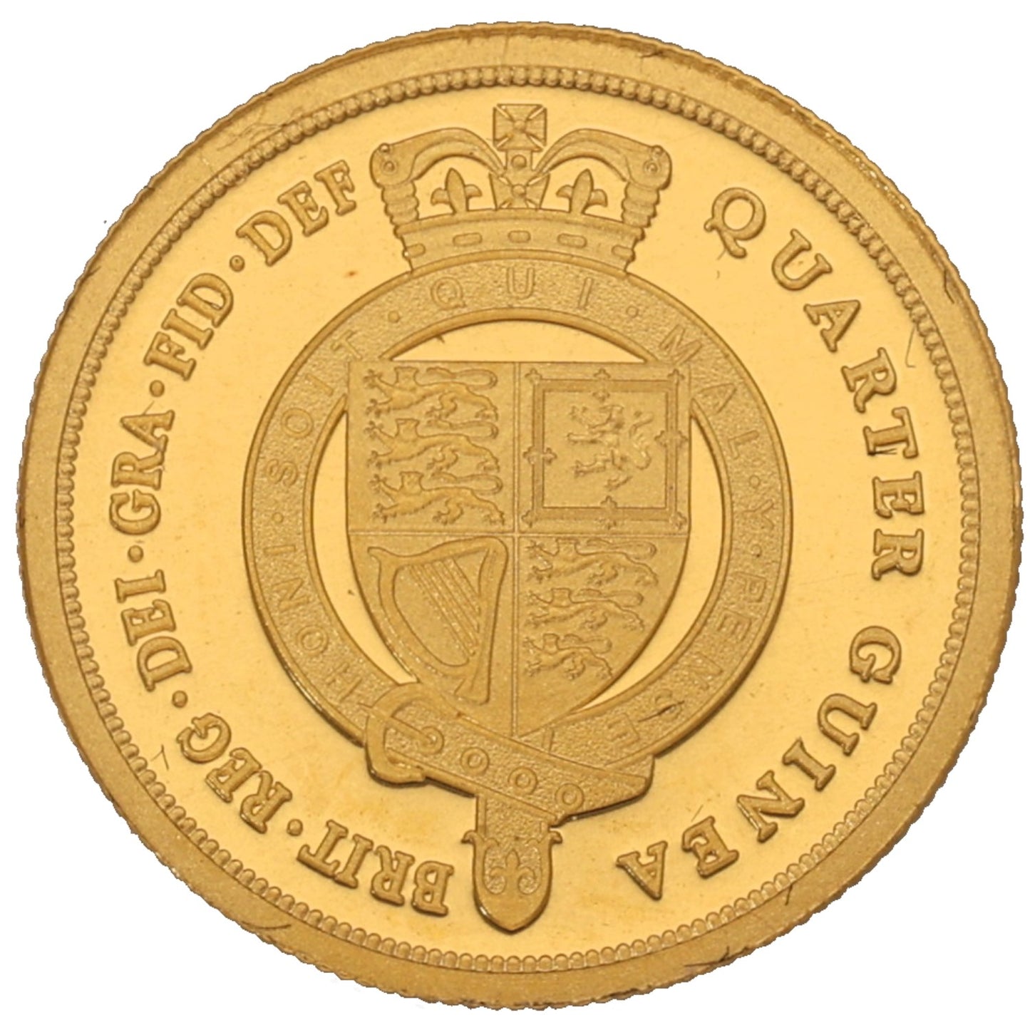 22ct Gold Queen Elizabeth II Quarter Guinea Coin 2013
