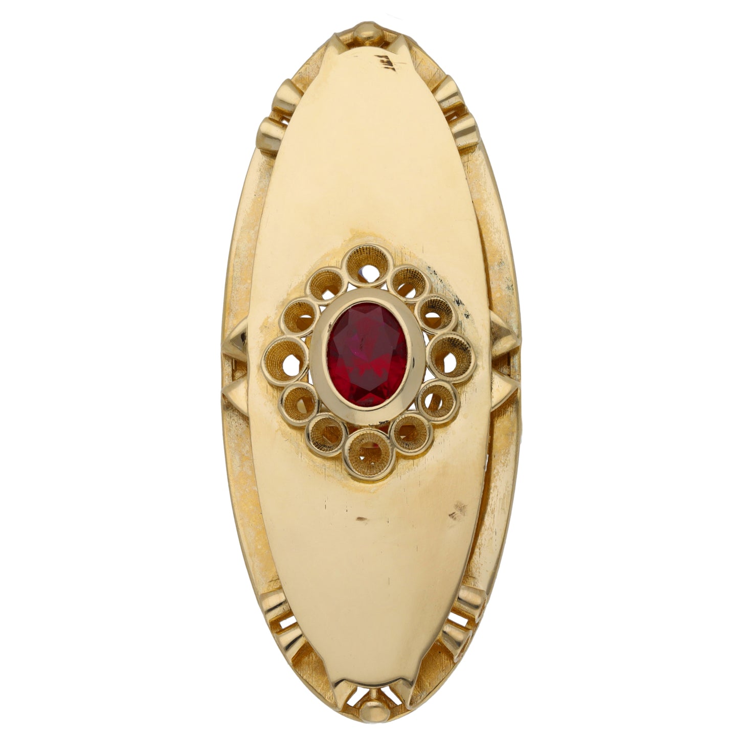 14ct Gold Imitation Dress/Cocktail Ring Size T