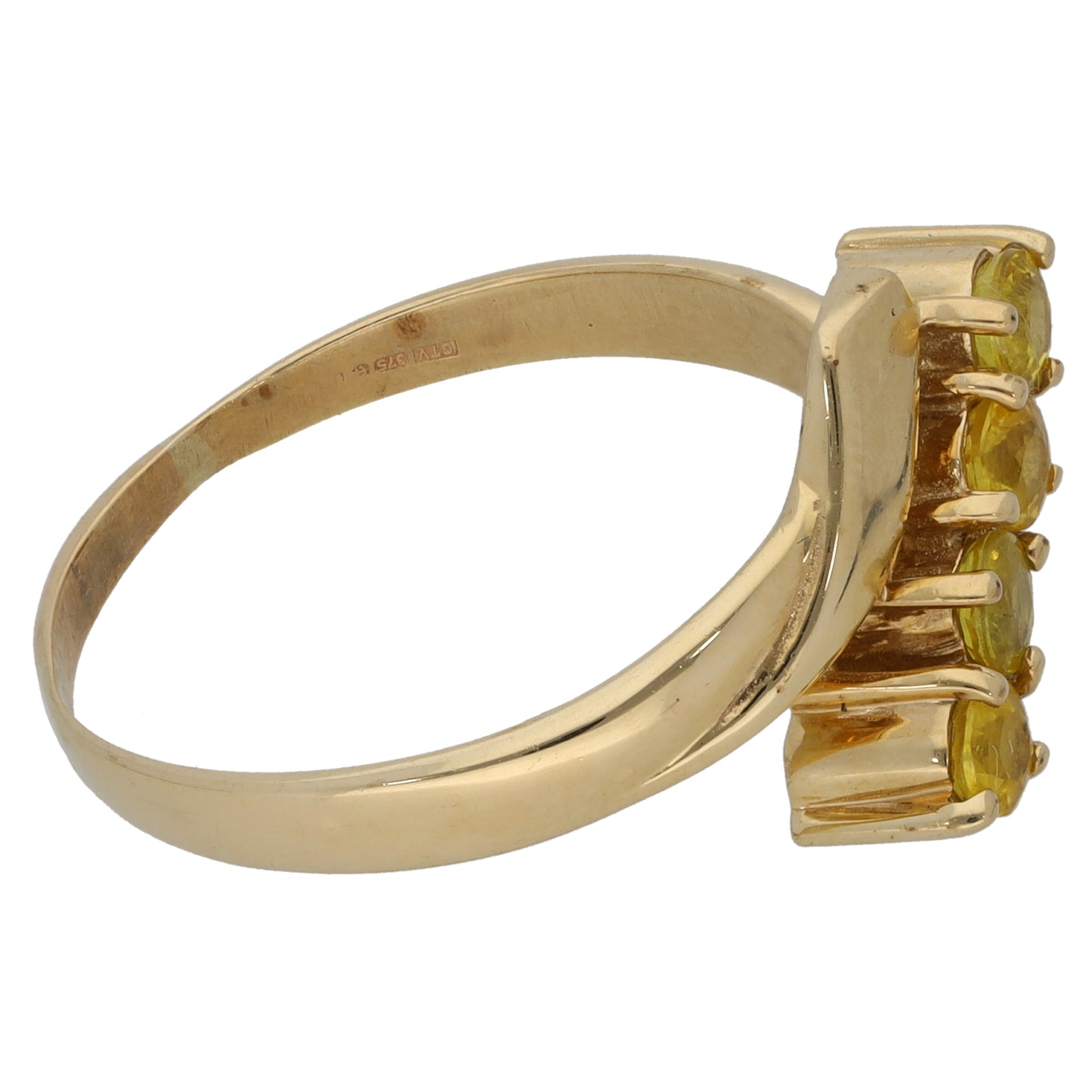 9ct Gold Sapphire Dress/Cocktail Ring Size U