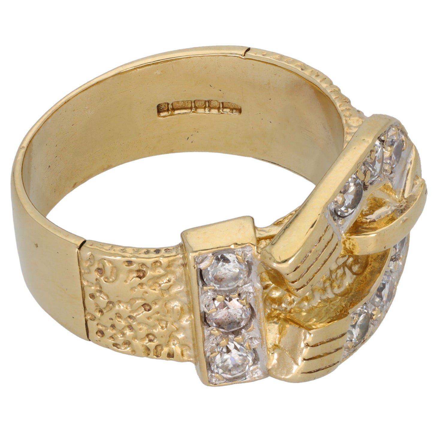 9ct Gold Cubic Zirconia Alternative Ring Size X