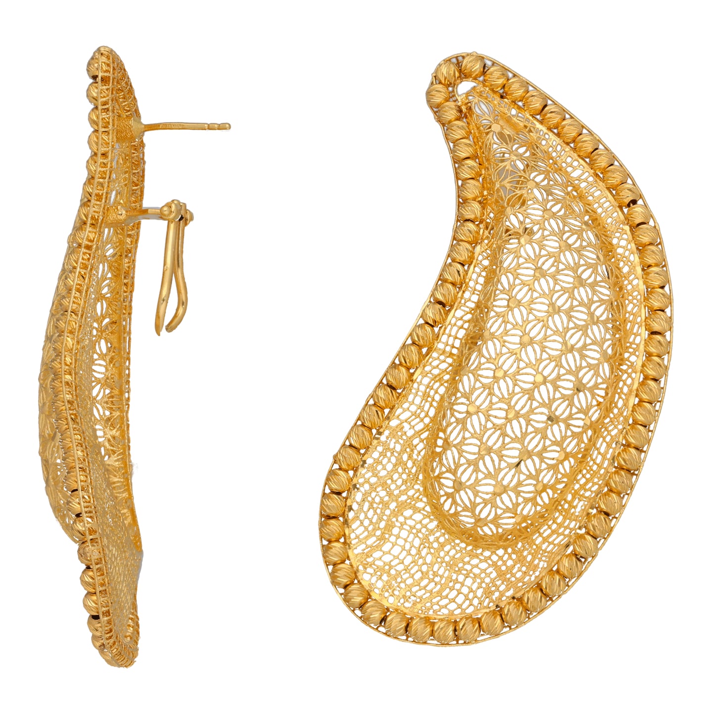 18ct Gold Fancy Necklace, Bracelet, Ring & Earring Jewellery Set