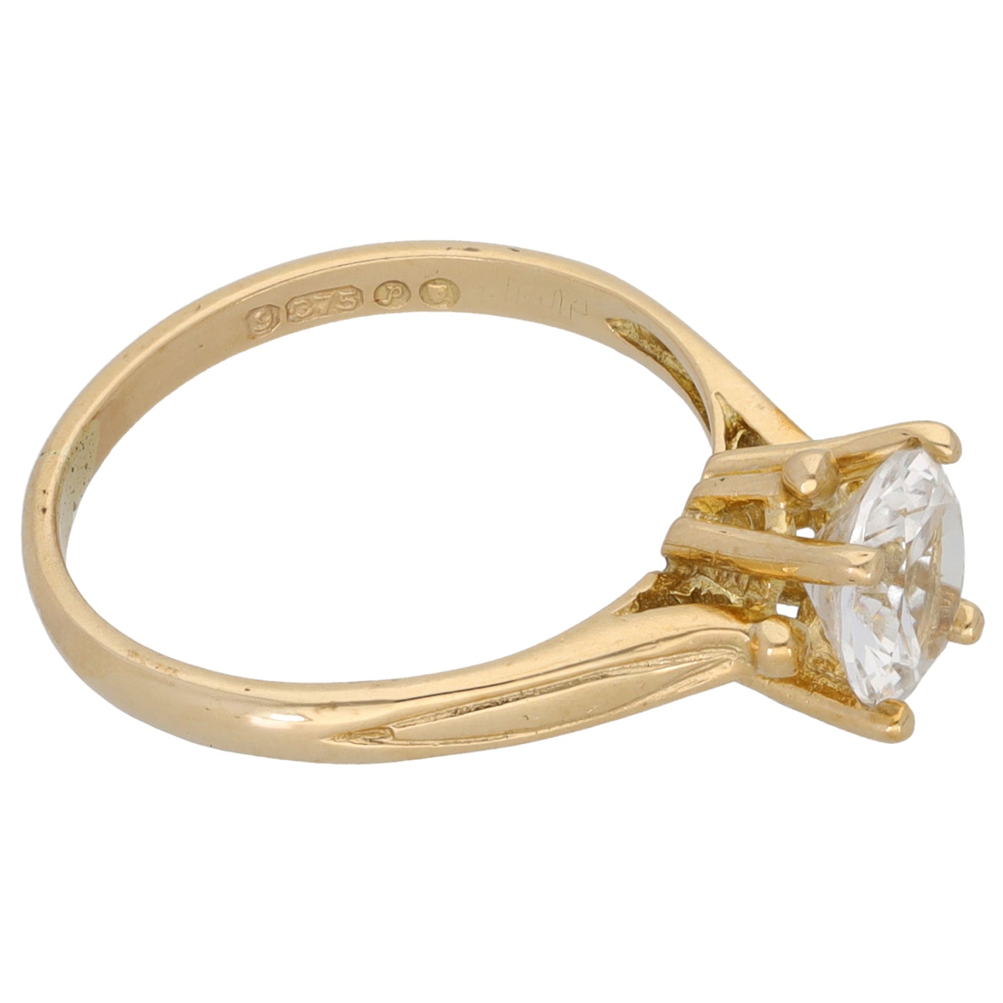 9ct Gold Topaz Single Stone Ring Size K